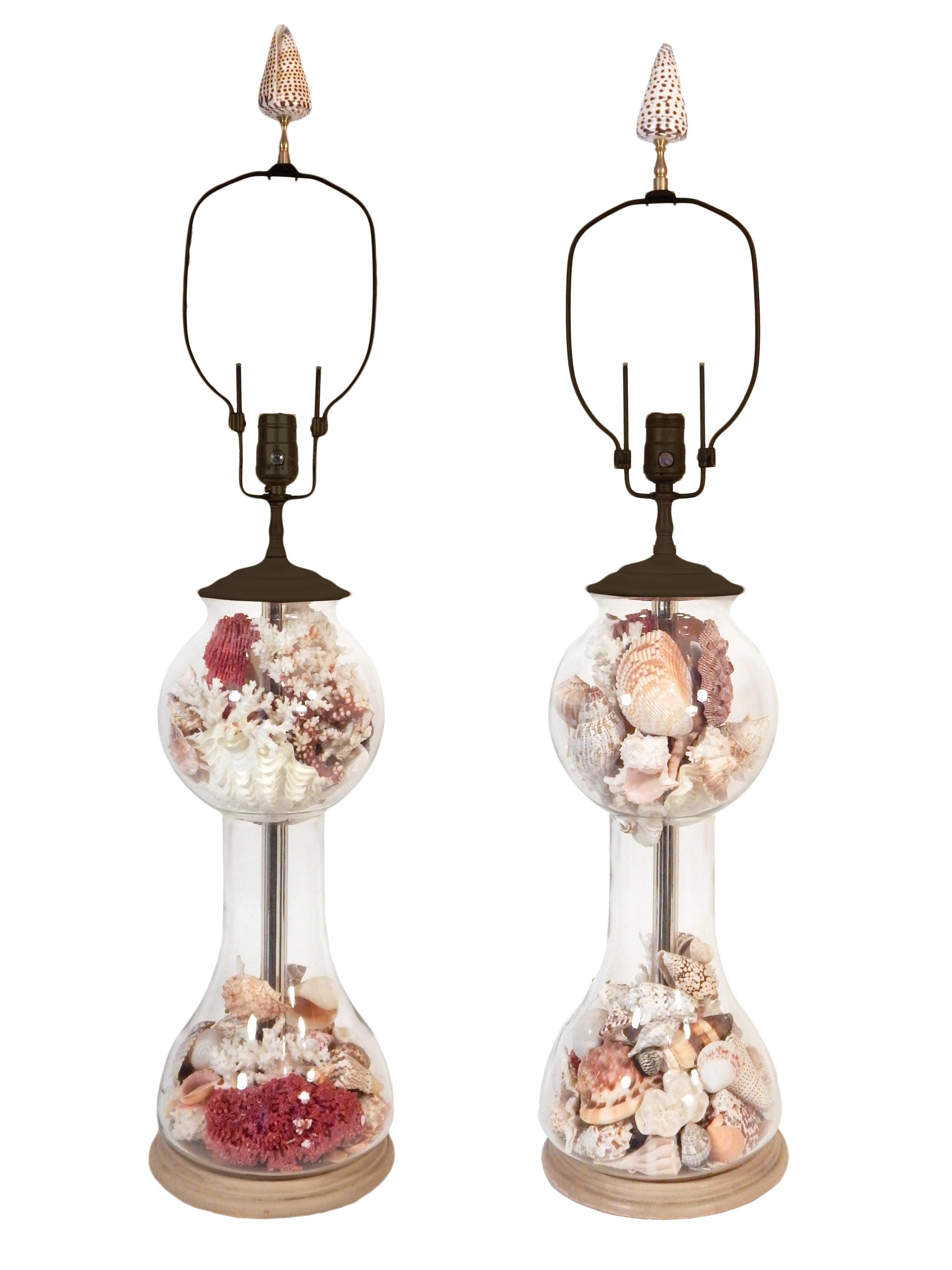 Pair of Cloche Shell Lamps - Image 5
