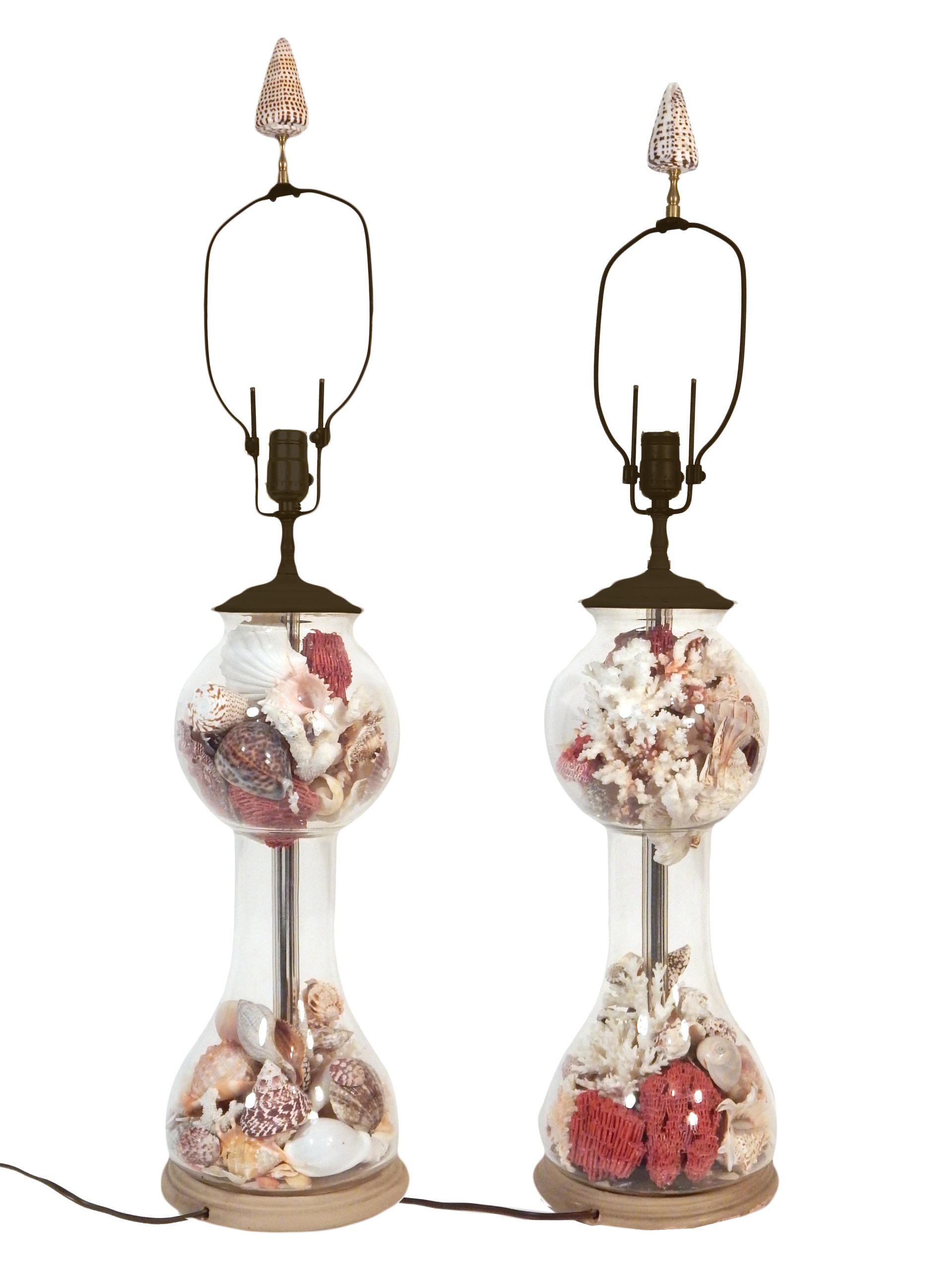 Pair of Cloche Shell Lamps - Image 7