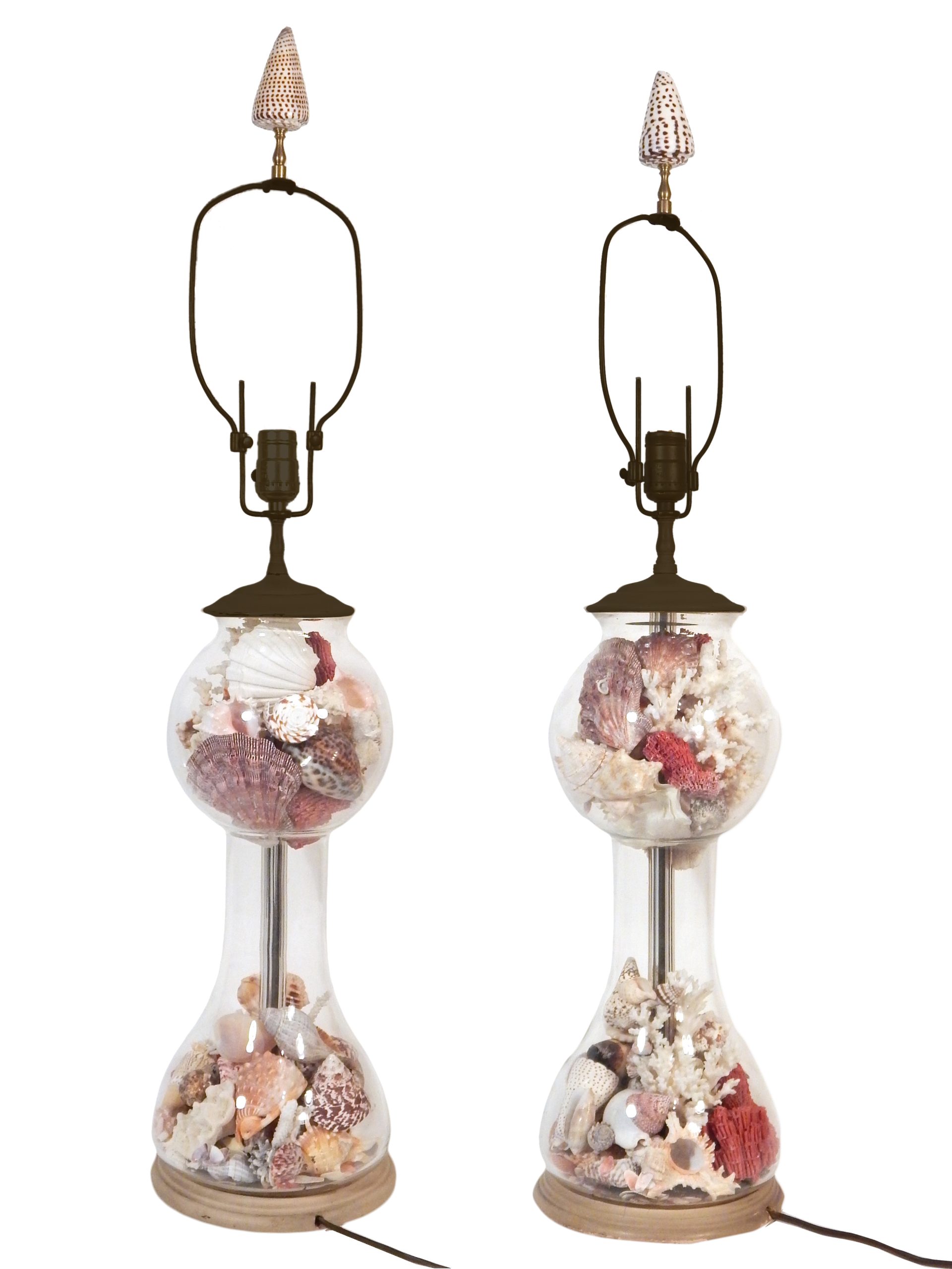 Pair of Cloche Shell Lamps - Image 8
