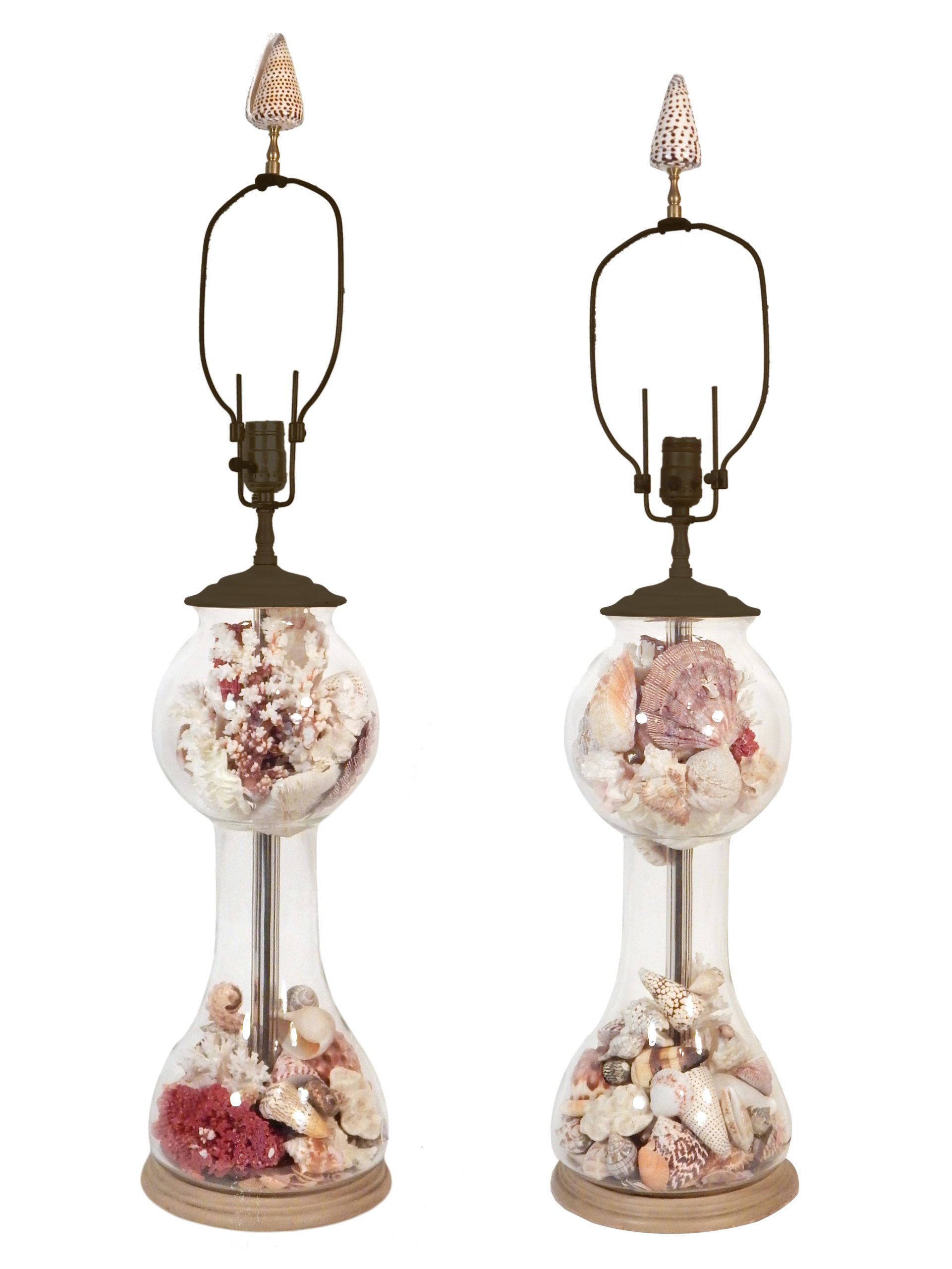 Pair of Cloche Shell Lamps - Image 9