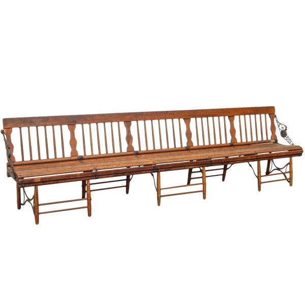 Long Folding Station Bench