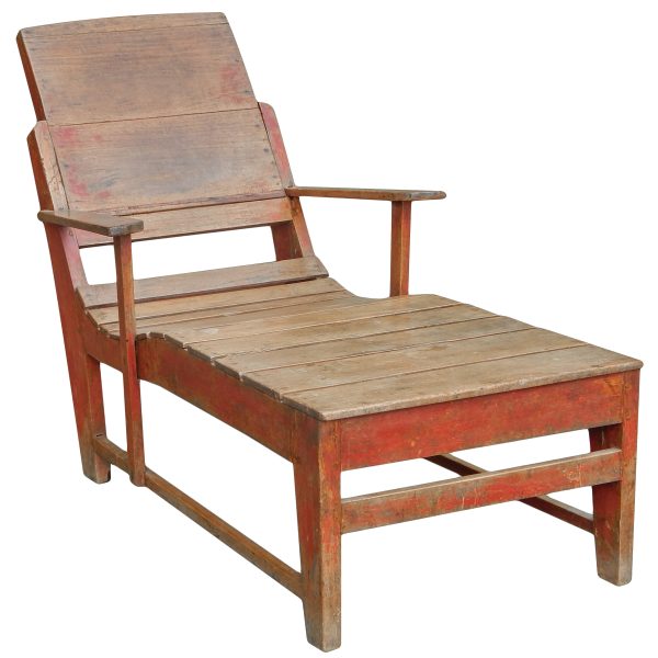 Primitive Painted Chaise