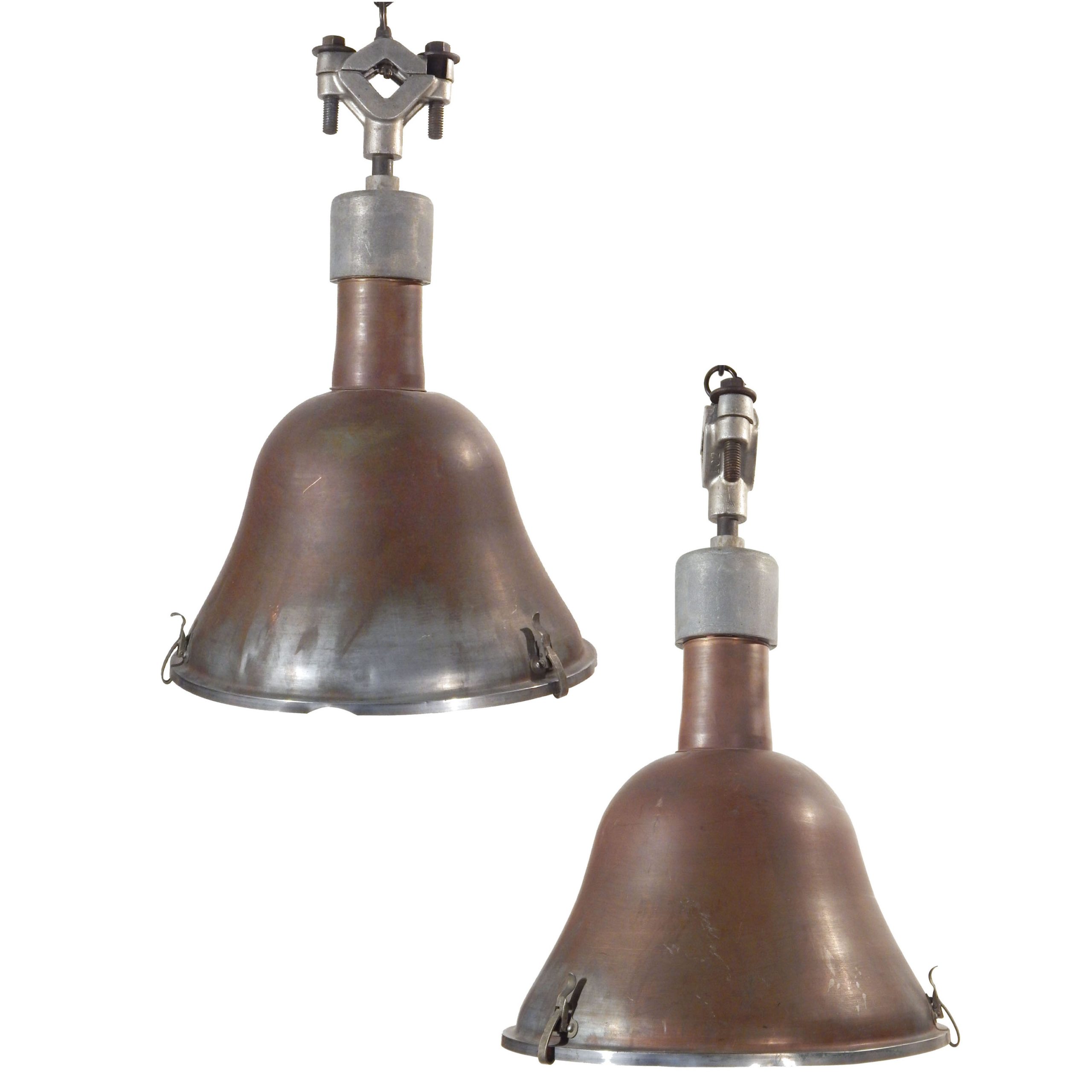 Pair of Hanging Copper Fixtures