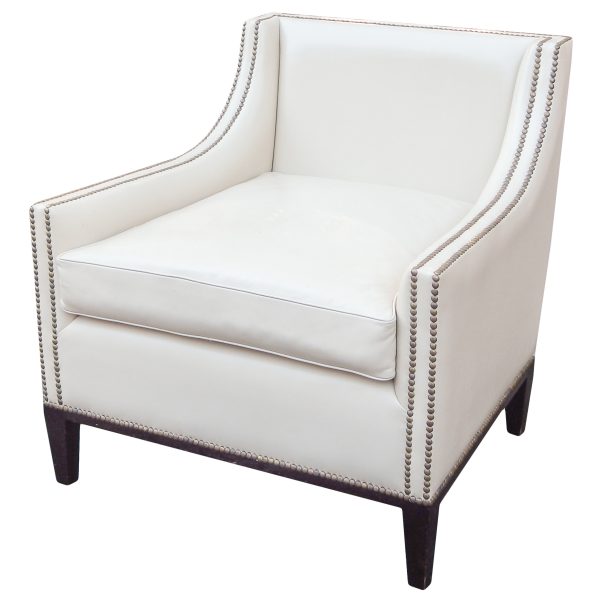 White Leather Club Chair
