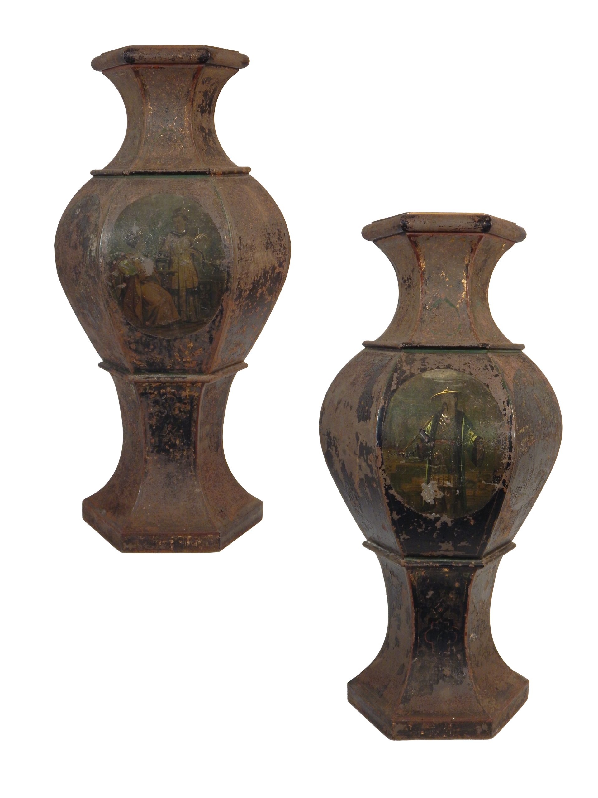 Pair of Chinoiserie Hexagonal Stands - Image 4