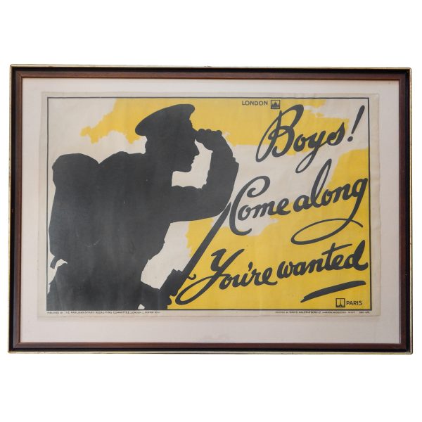 'Boys! Come Along You're Wanted' Poster