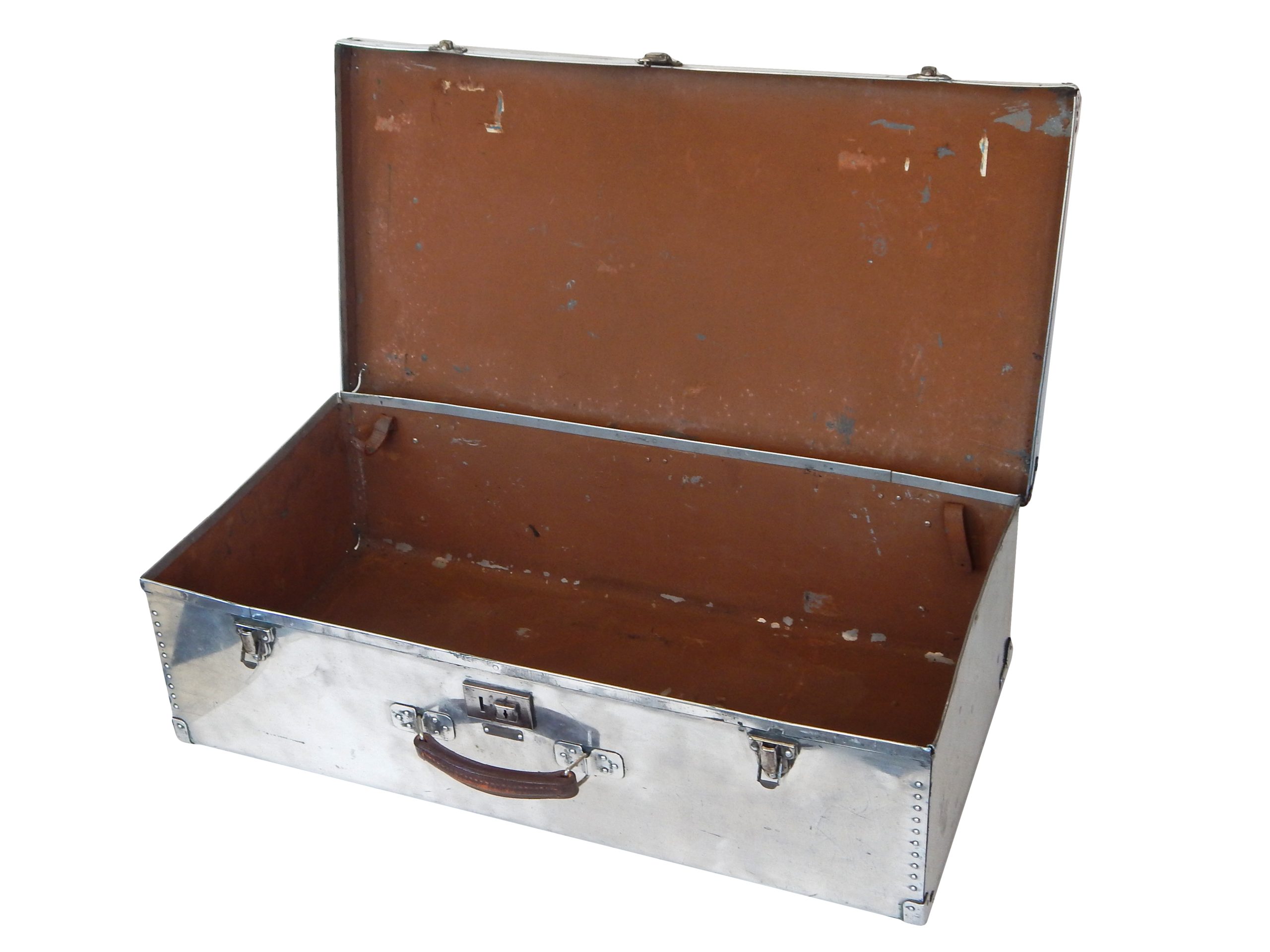 Assorted Vintage Metal Suitcases - Image 7