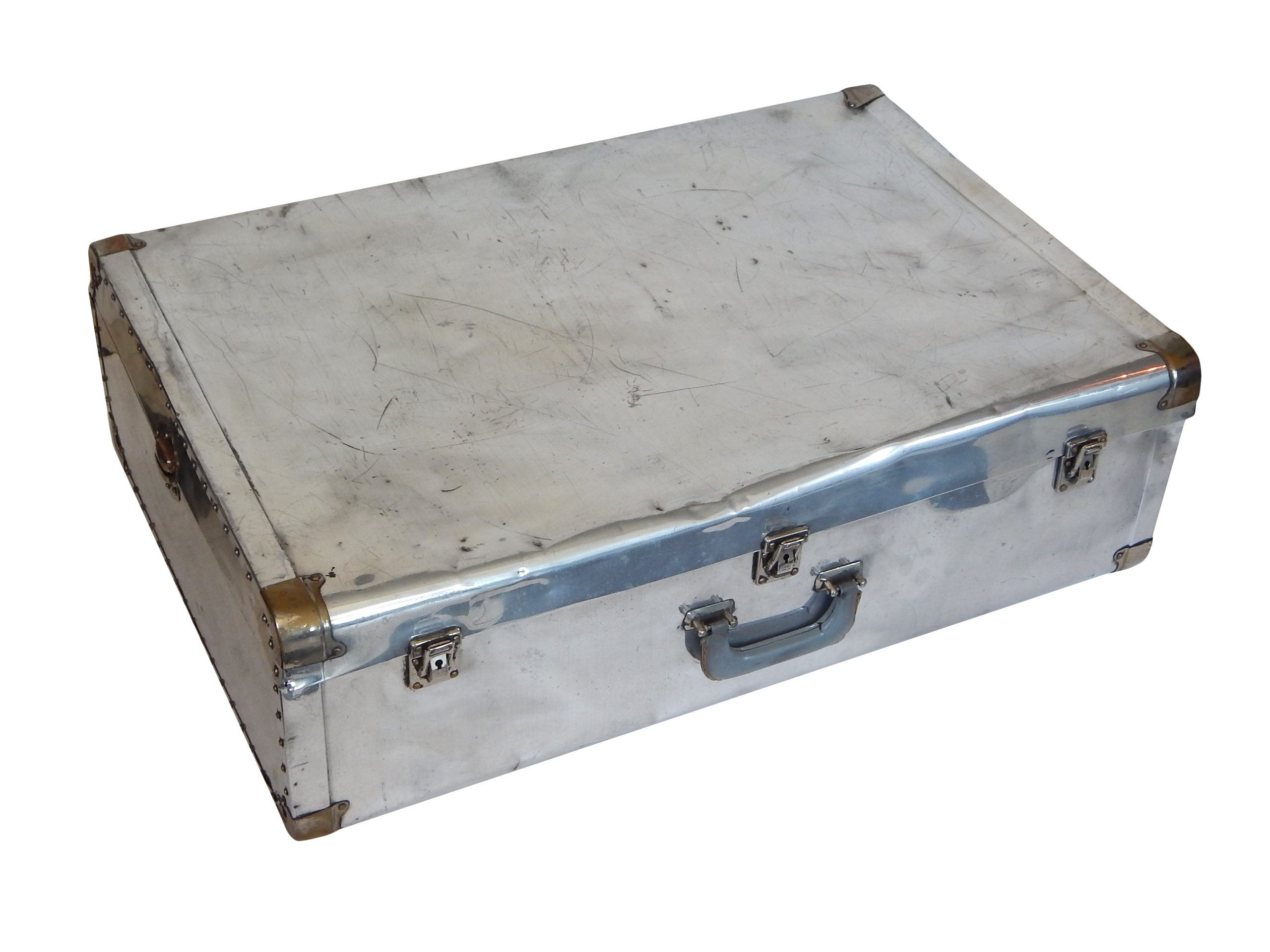 Assorted Vintage Metal Suitcases - Image 9