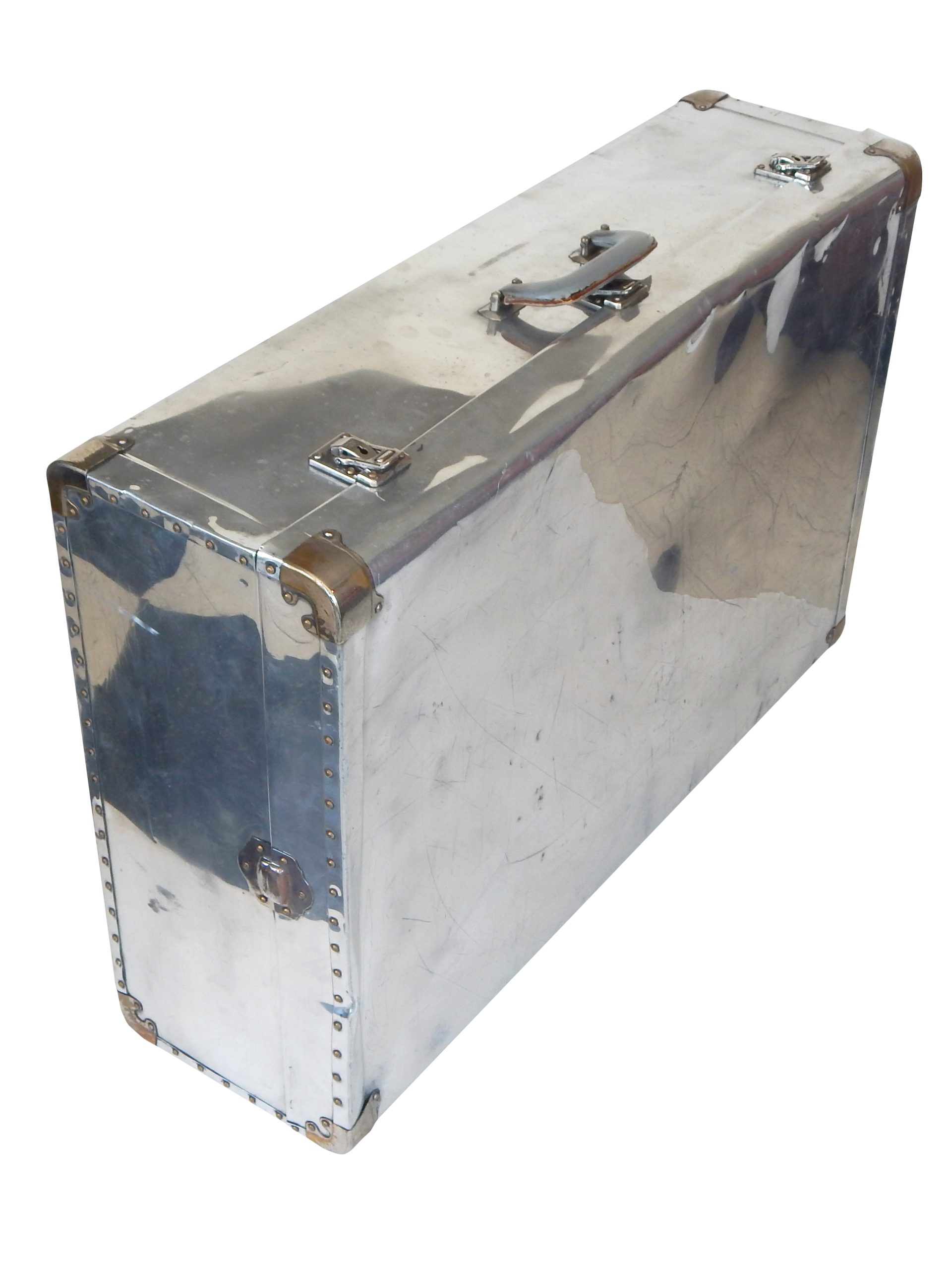 Assorted Vintage Metal Suitcases - Image 8
