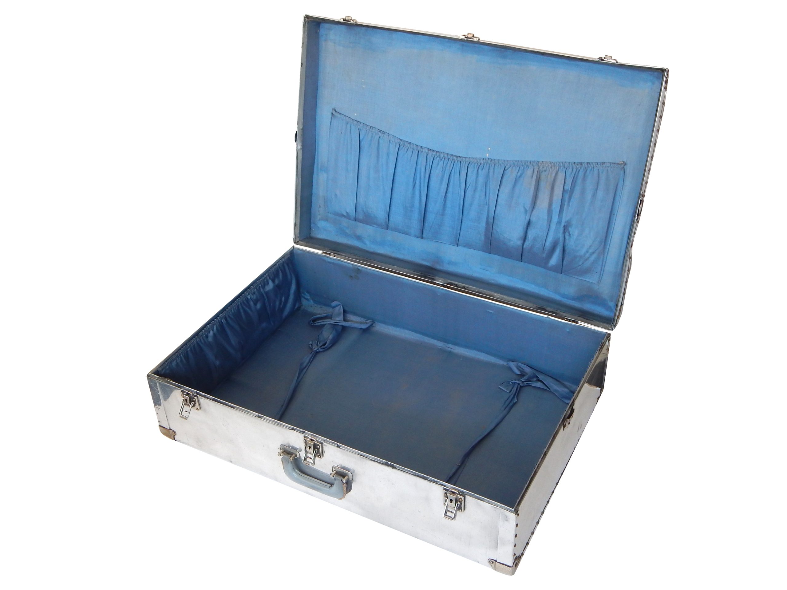 Assorted Vintage Metal Suitcases - Image 11