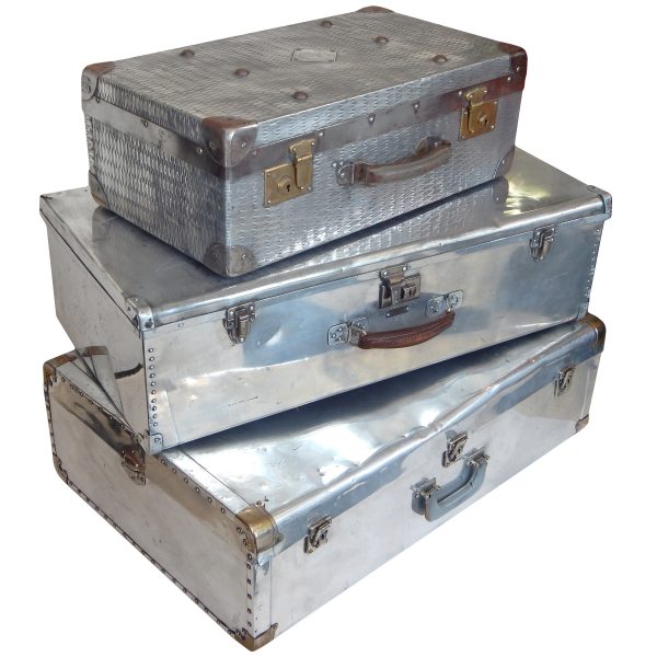 Assorted Vintage Metal Suitcases
