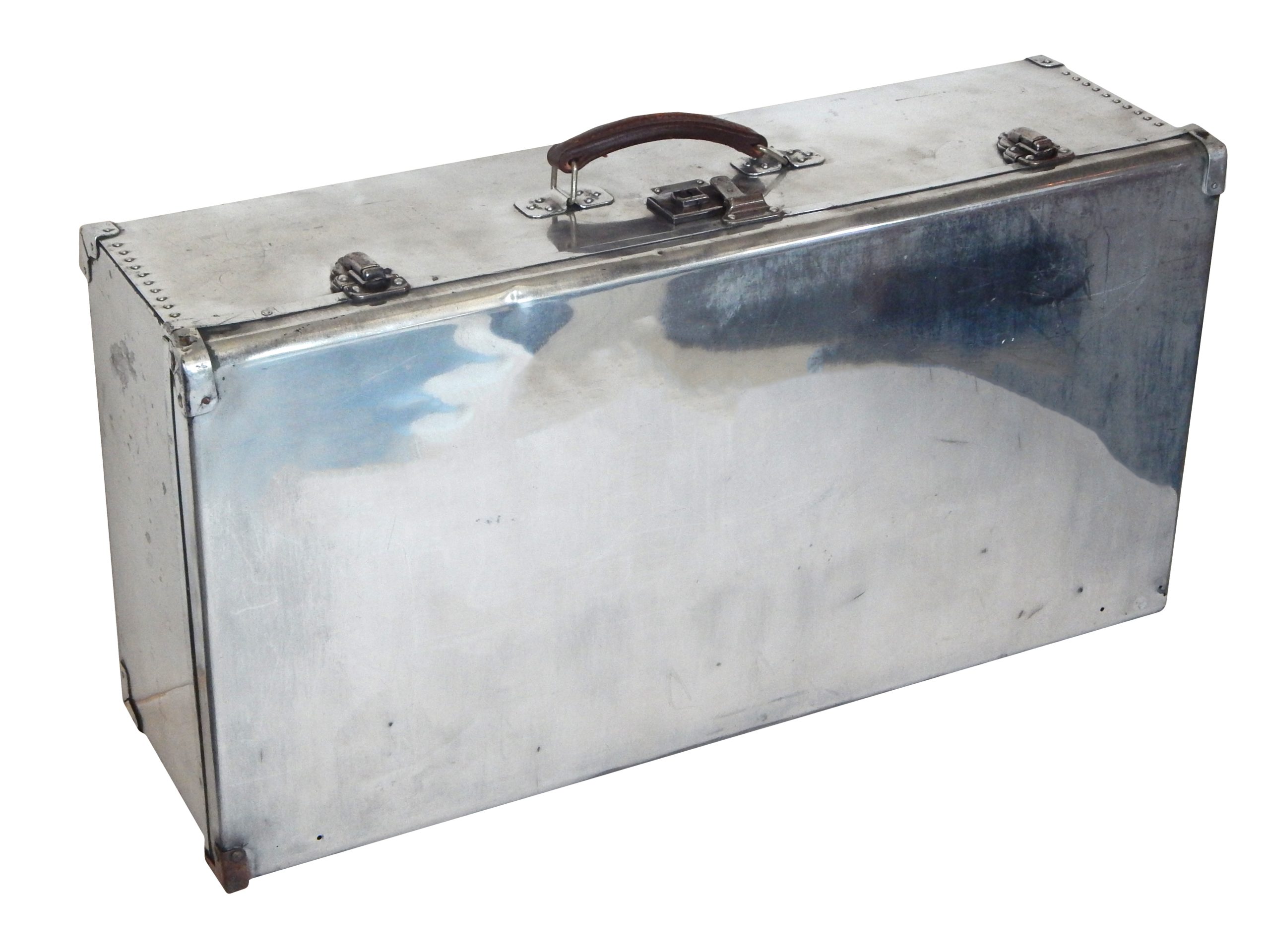 Assorted Vintage Metal Suitcases - Image 3