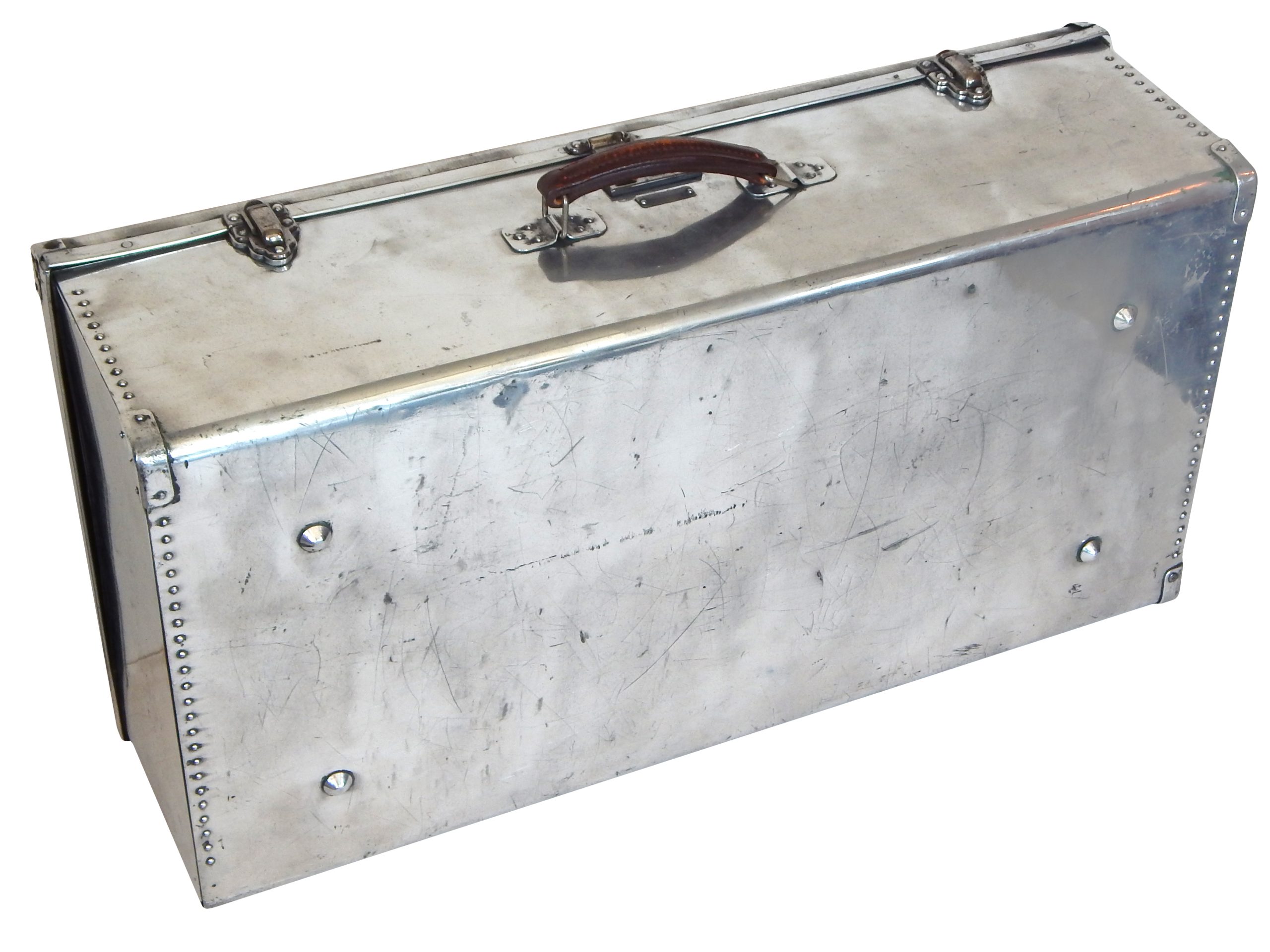 Assorted Vintage Metal Suitcases - Image 5