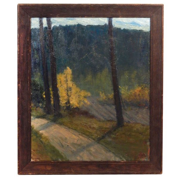 Wooded Road Signed C.M.