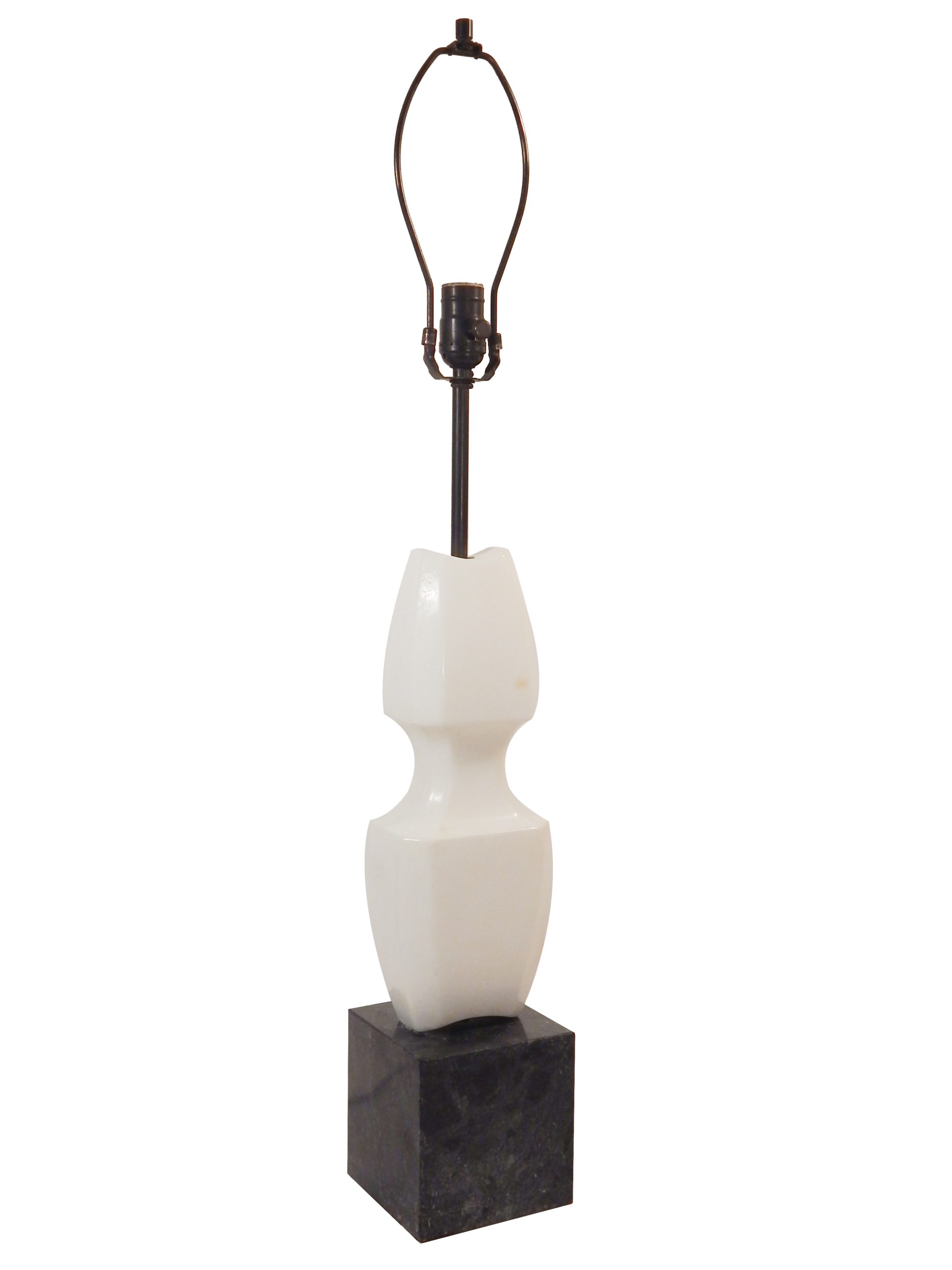 Pair of Sculptural Marble Lamps - Image 6