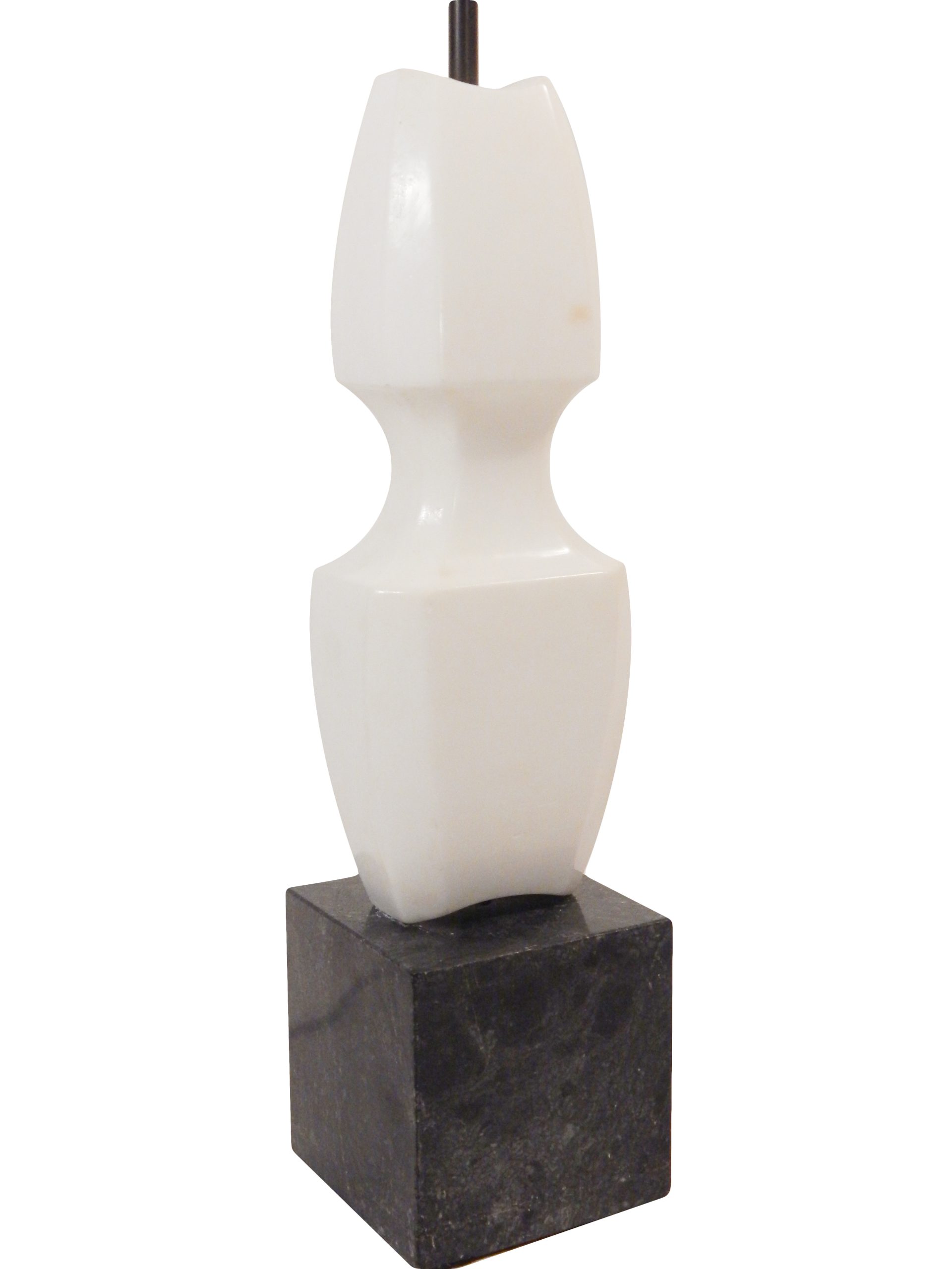 Pair of Sculptural Marble Lamps - Image 7