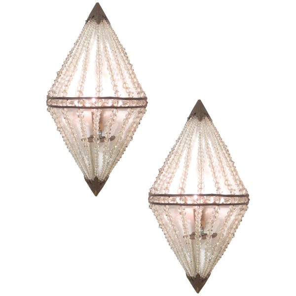 Pair of Beaded Sconces