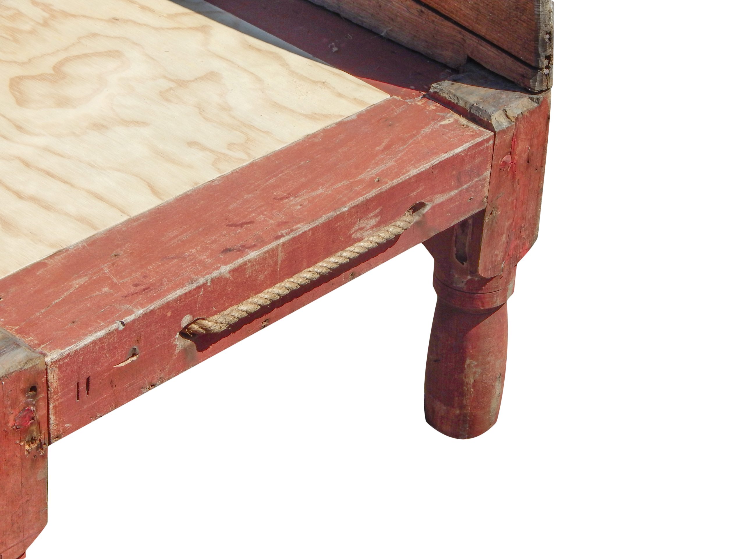 19th C. Wood and Rope Porch Chaise - Image 8