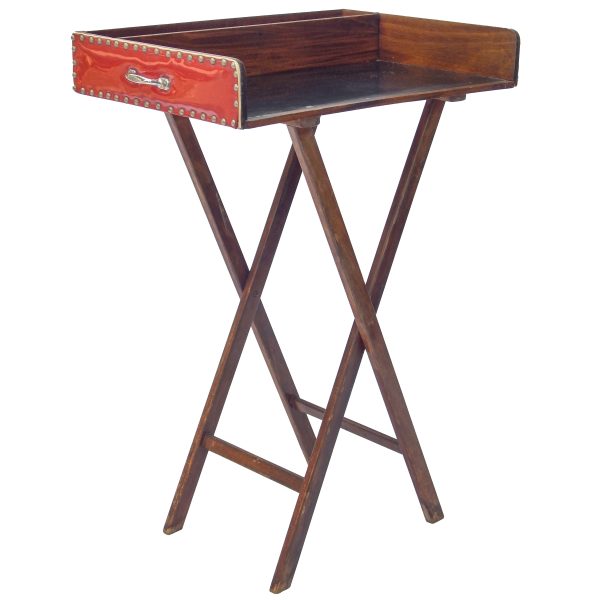 Upholstered Server on Folding Stand