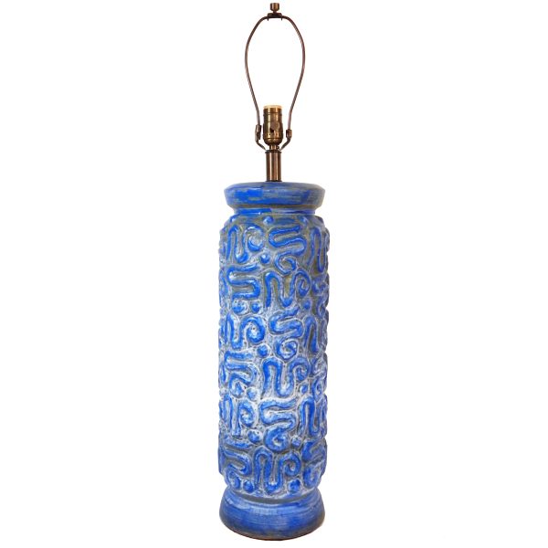 Blue Pottery Lamp