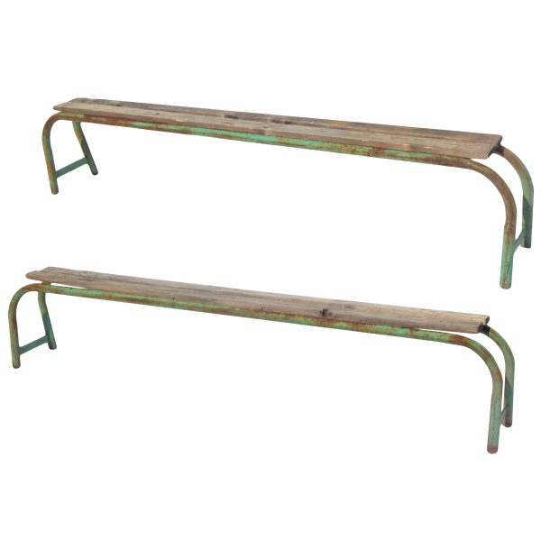 Pair of French Locker Room Benches