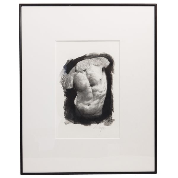 Watercolor Study of Torso by E. Vorgias