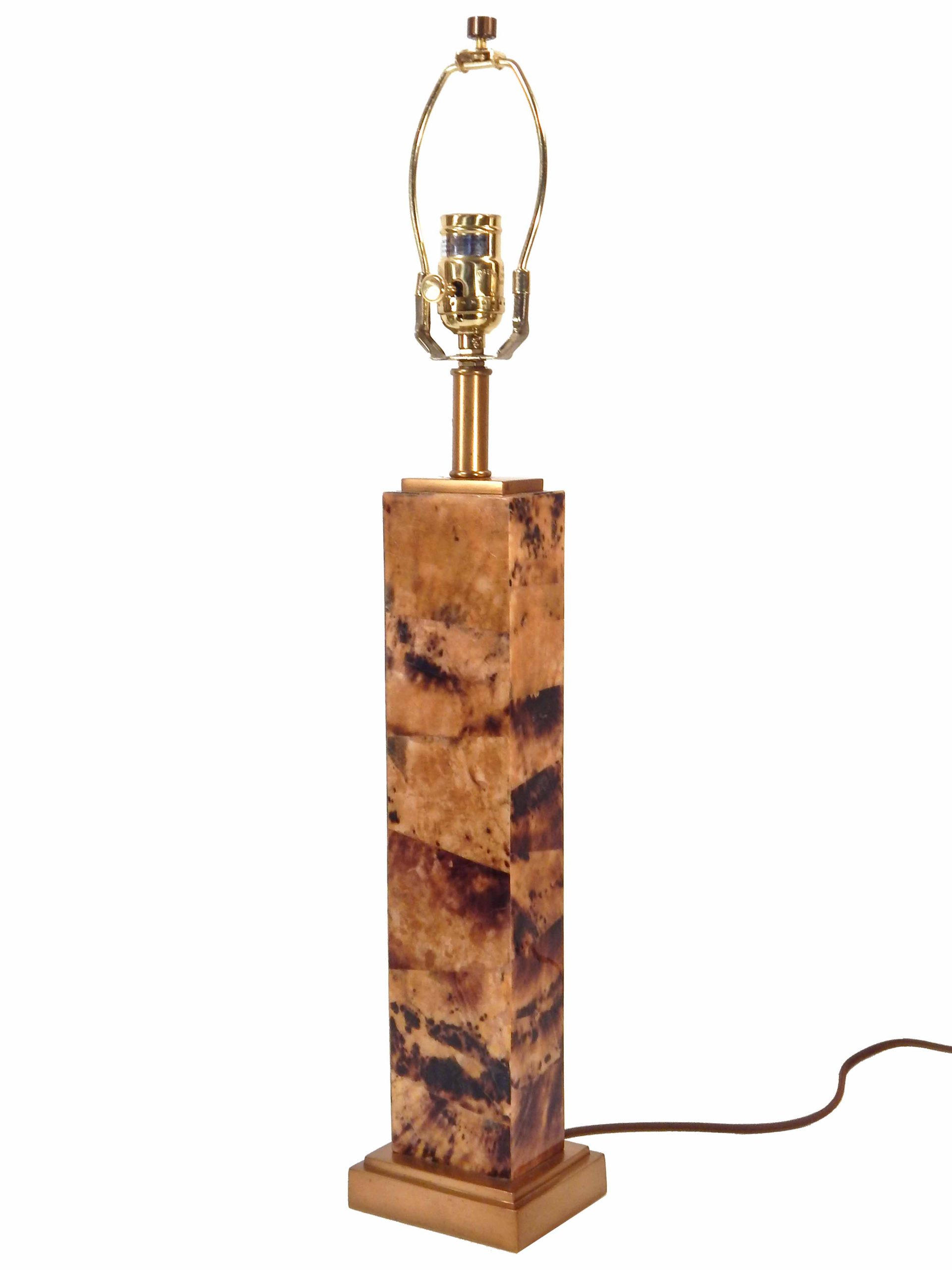Faux Tortoise Shell Table Lamp - Image 4