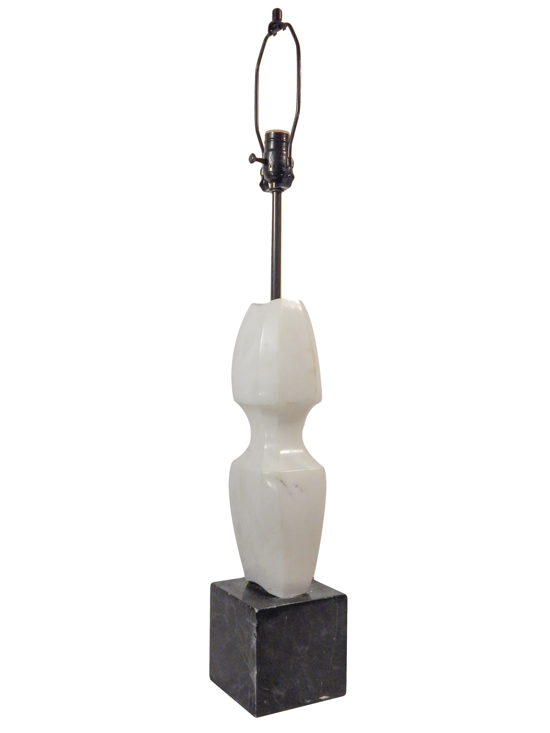 Pair of Sculptural Marble Lamps - Image 9