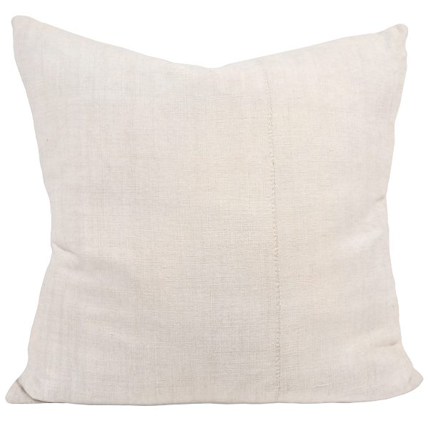 White Homespun Hemp Flat Weave with Seam