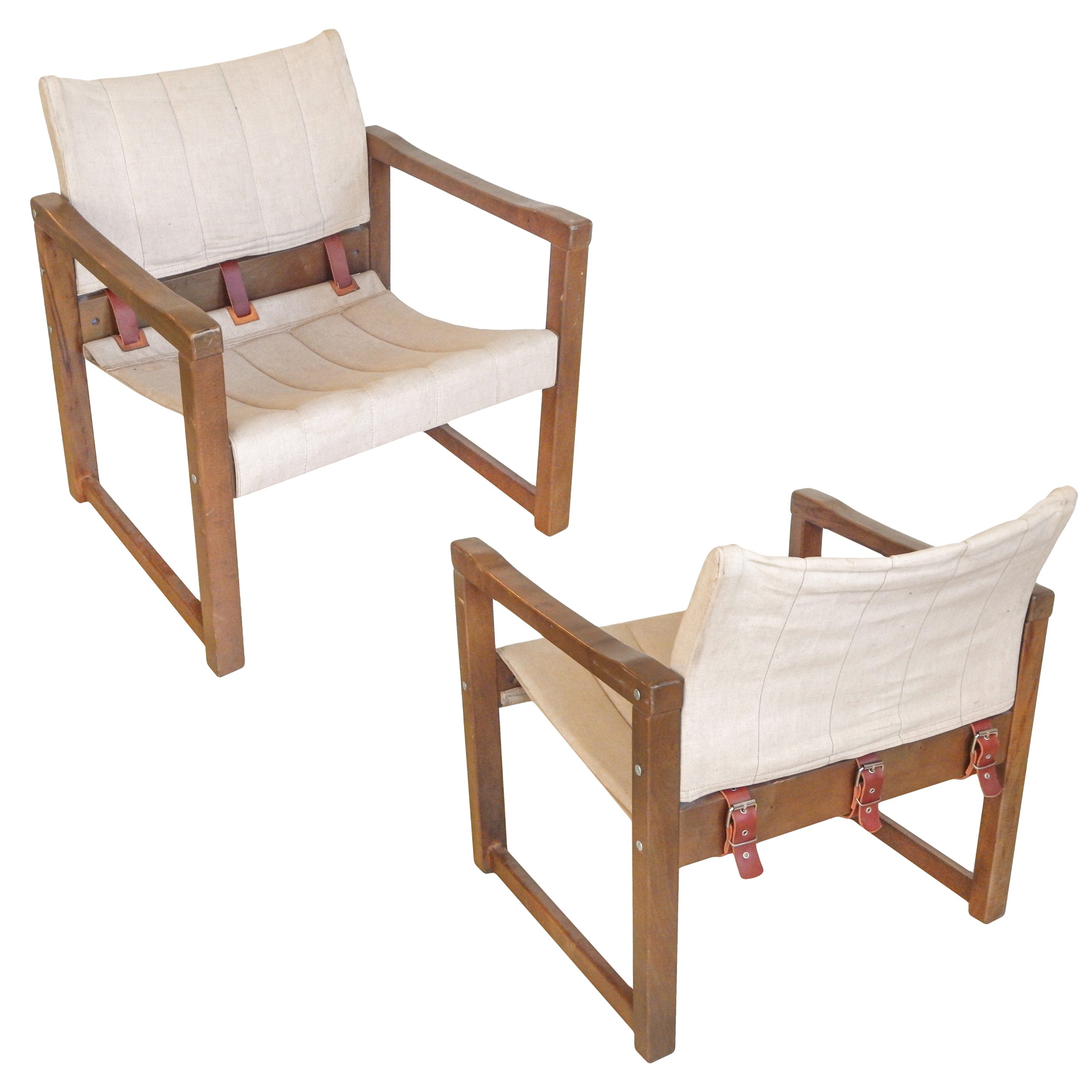 Pair of Mid Century Safari Chairs