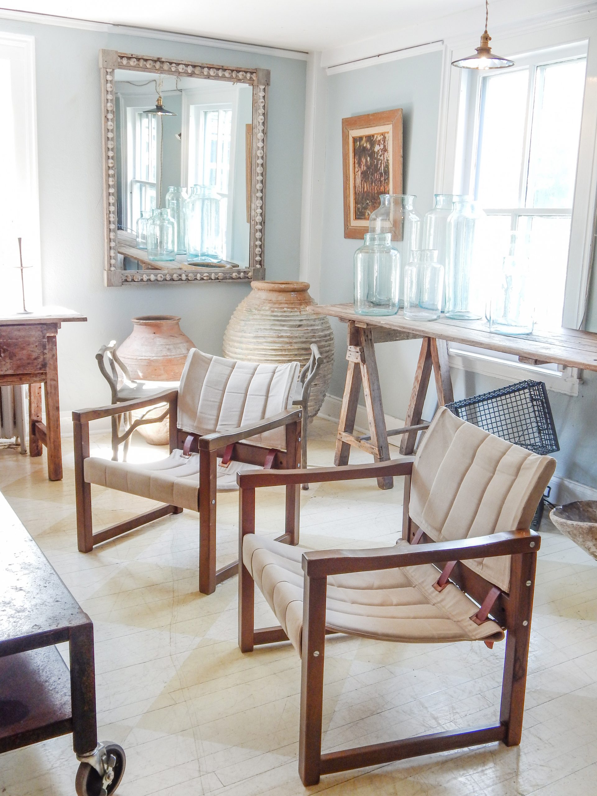 Pair of Mid Century Safari Chairs - Image 2