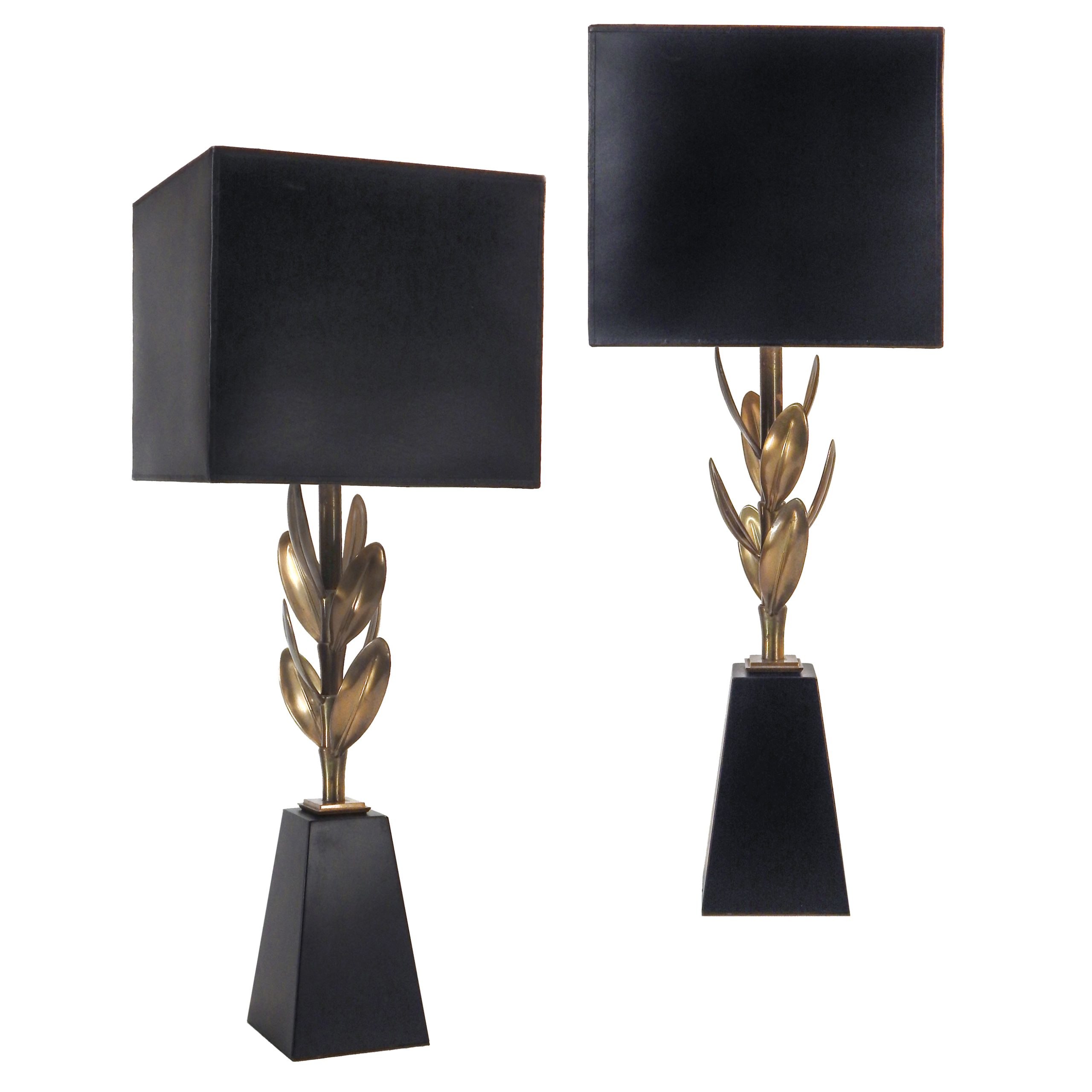 Pair of Stiffel Floriform Lamps