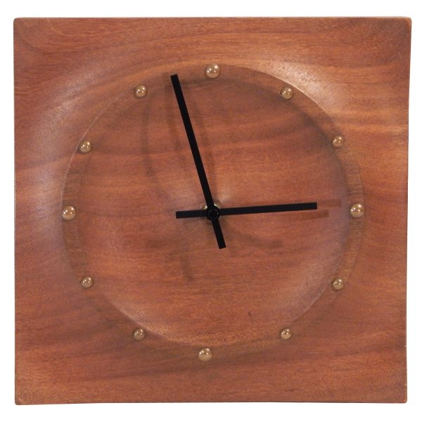 Modern Walnut Wall Clock