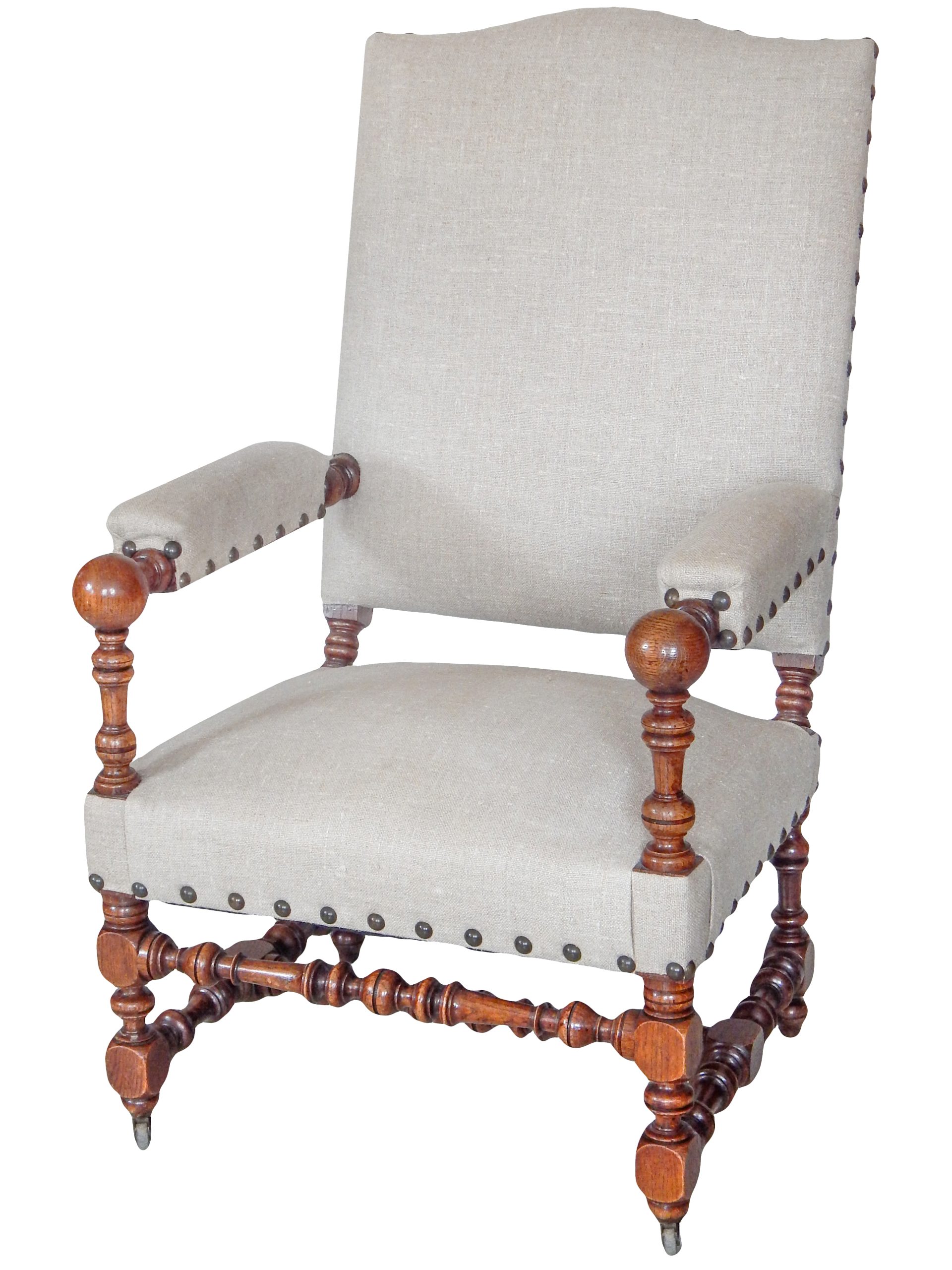 Louis Xlll Style Wood Armchairs - Image 3