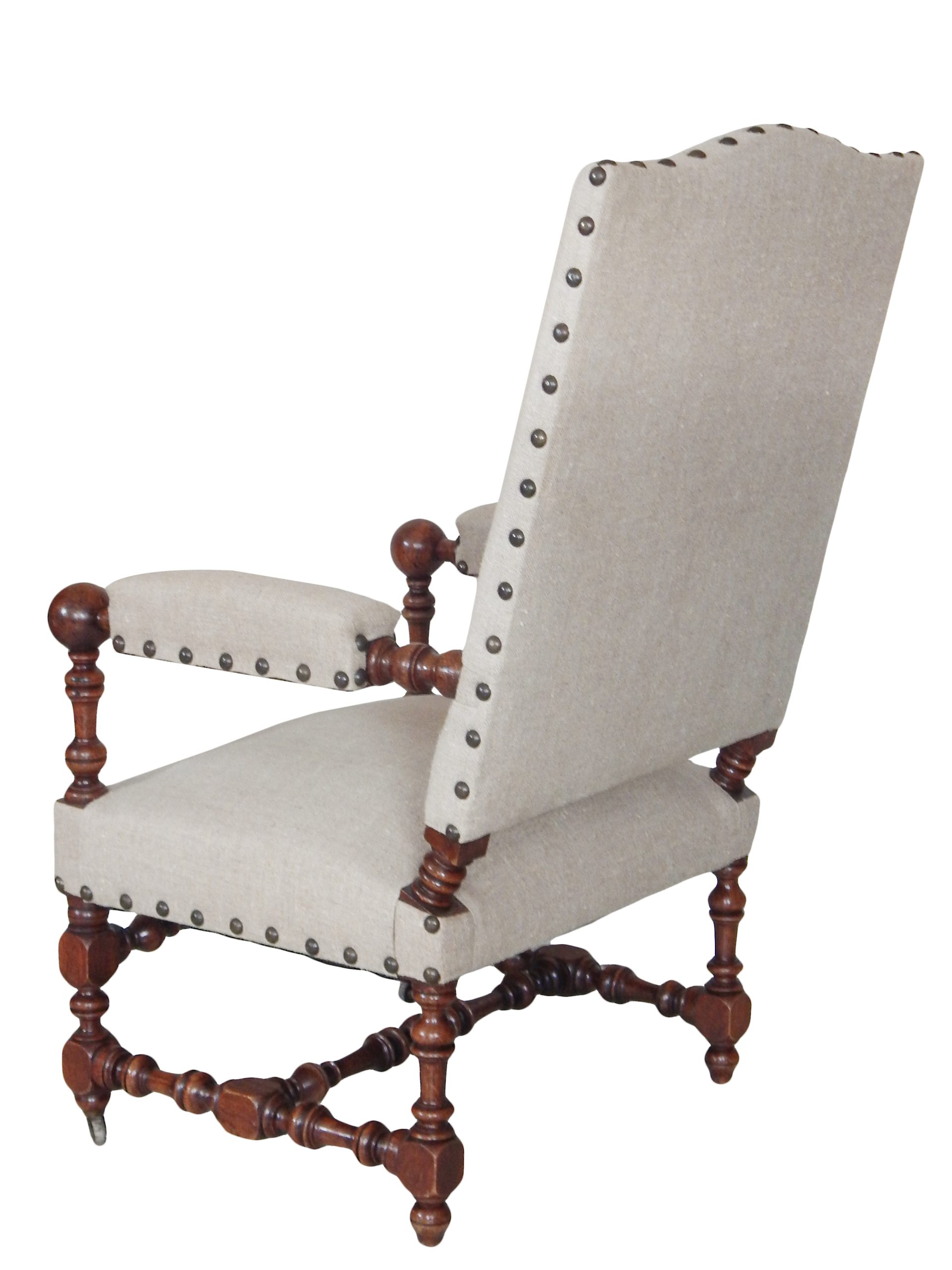 Louis Xlll Style Wood Armchairs - Image 6