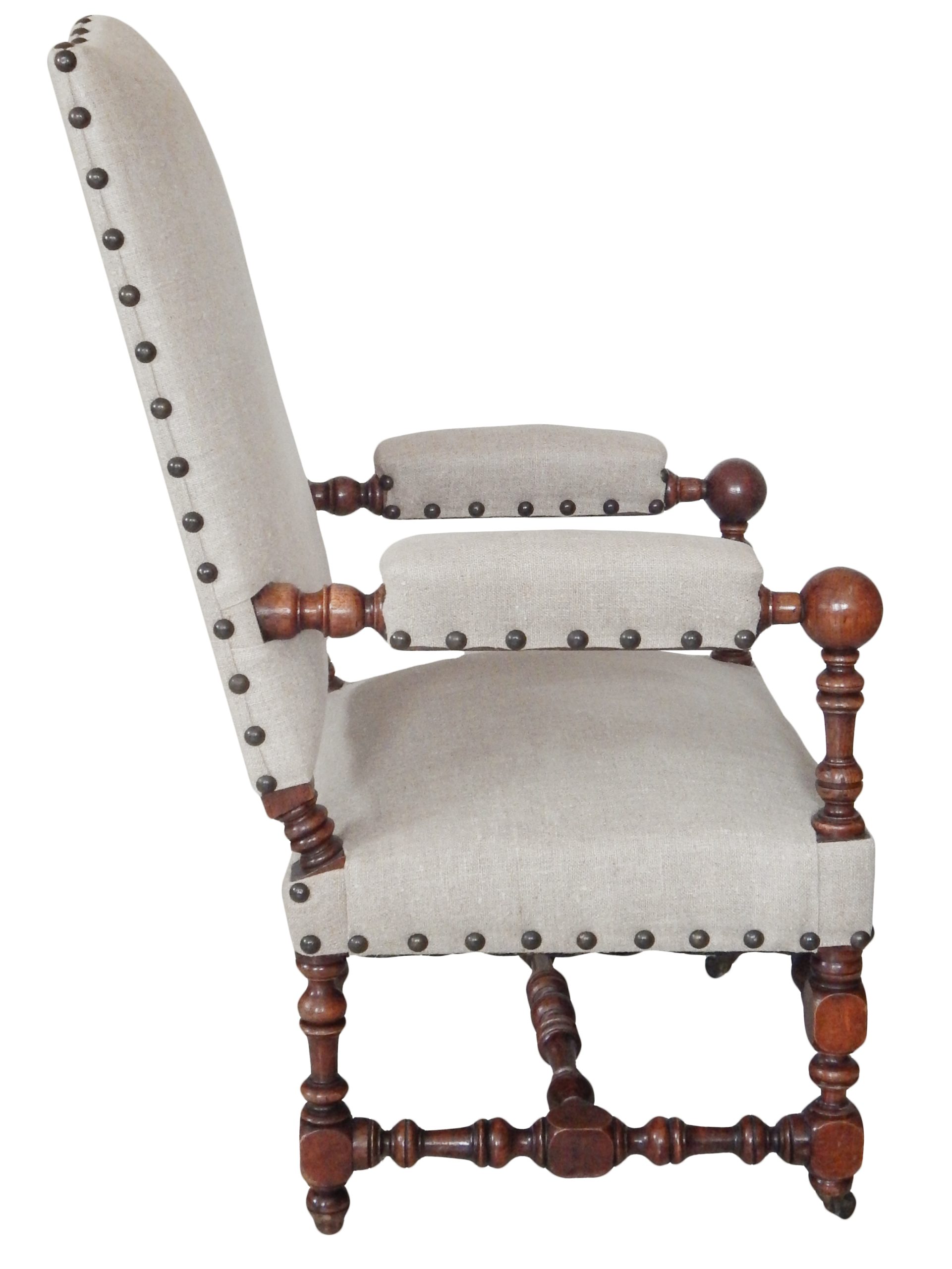 Louis Xlll Style Wood Armchairs - Image 7