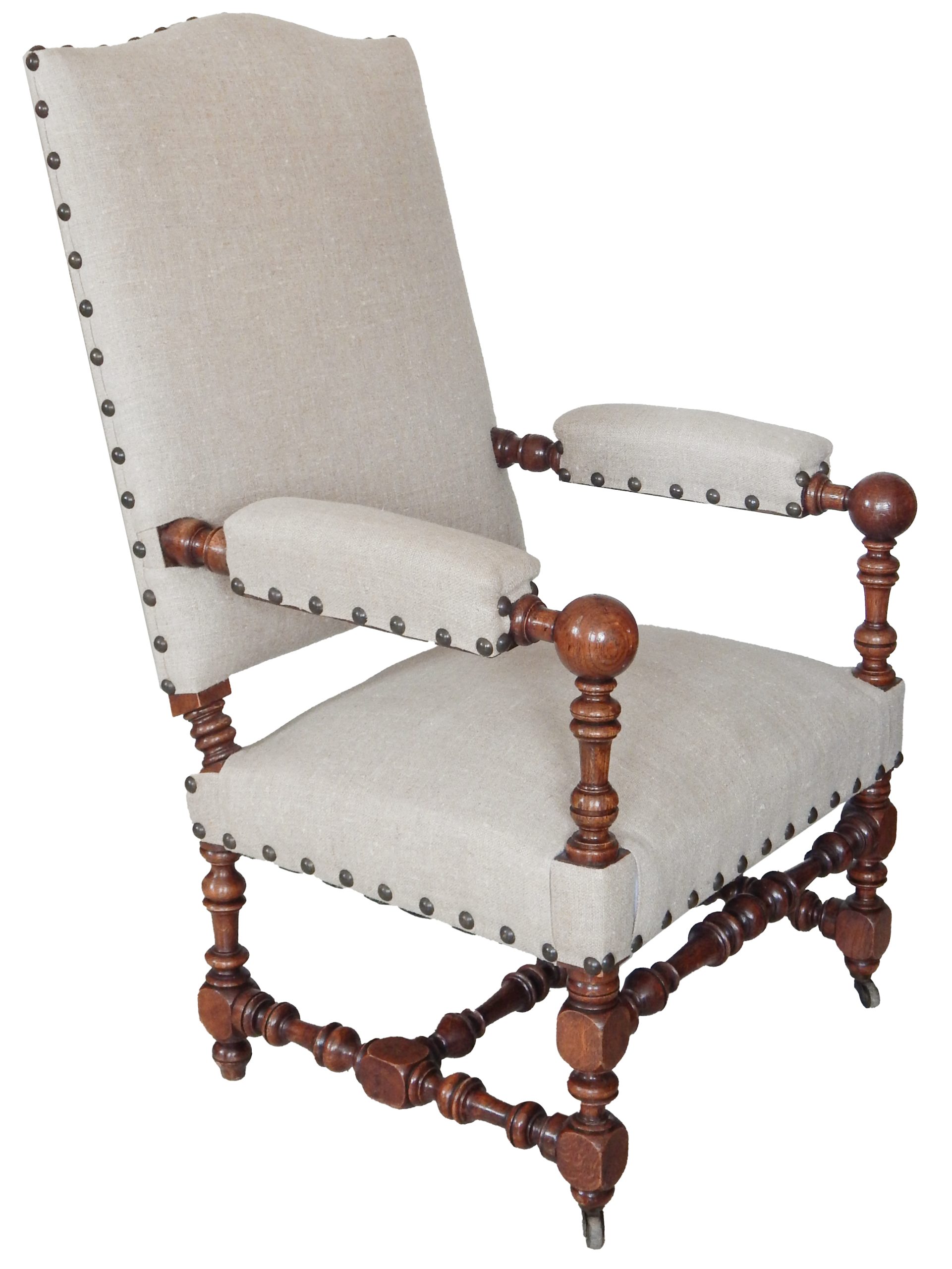 Louis Xlll Style Wood Armchairs - Image 8