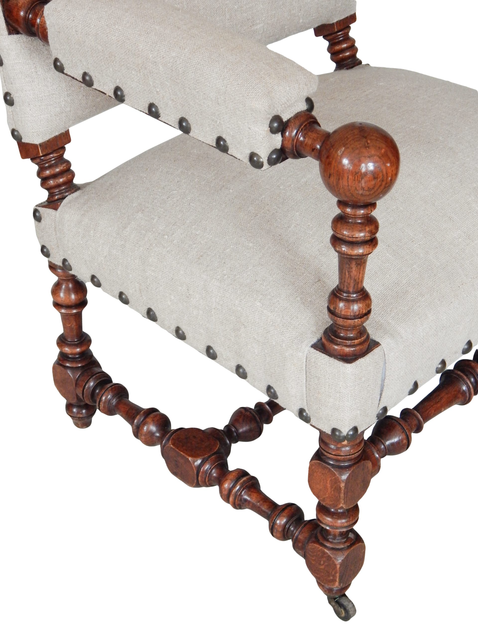 Louis Xlll Style Wood Armchairs - Image 9