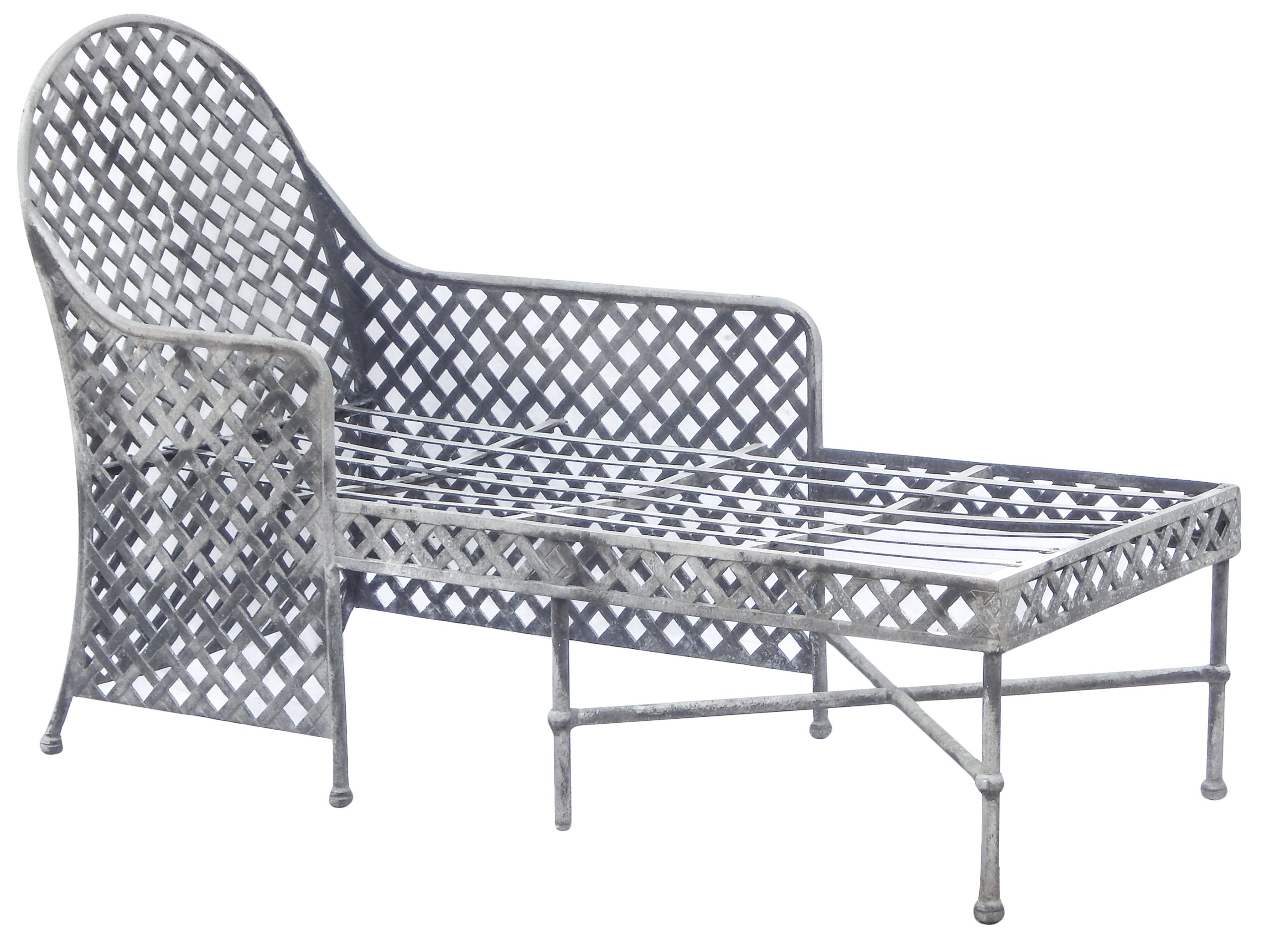 Outdoor Zinc Lattice Chaise Lounge - Image 6