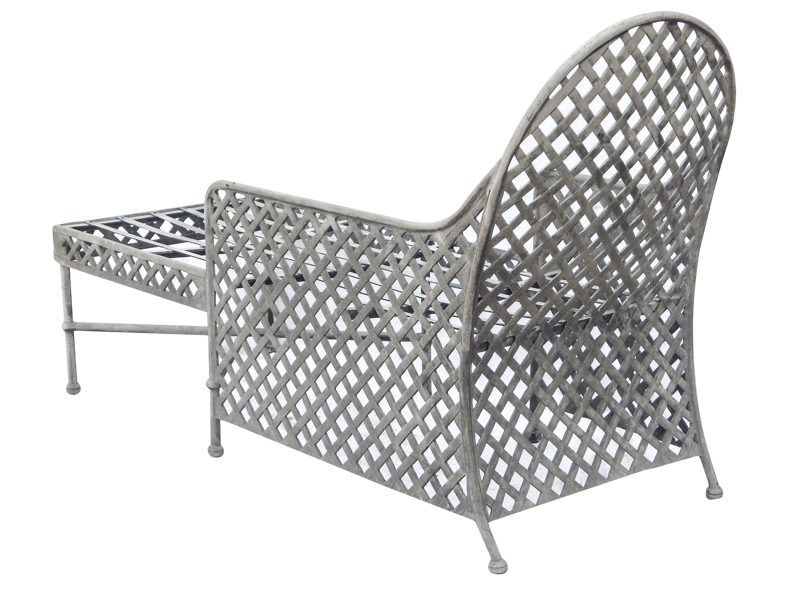 Outdoor Zinc Lattice Chaise Lounge - Image 5