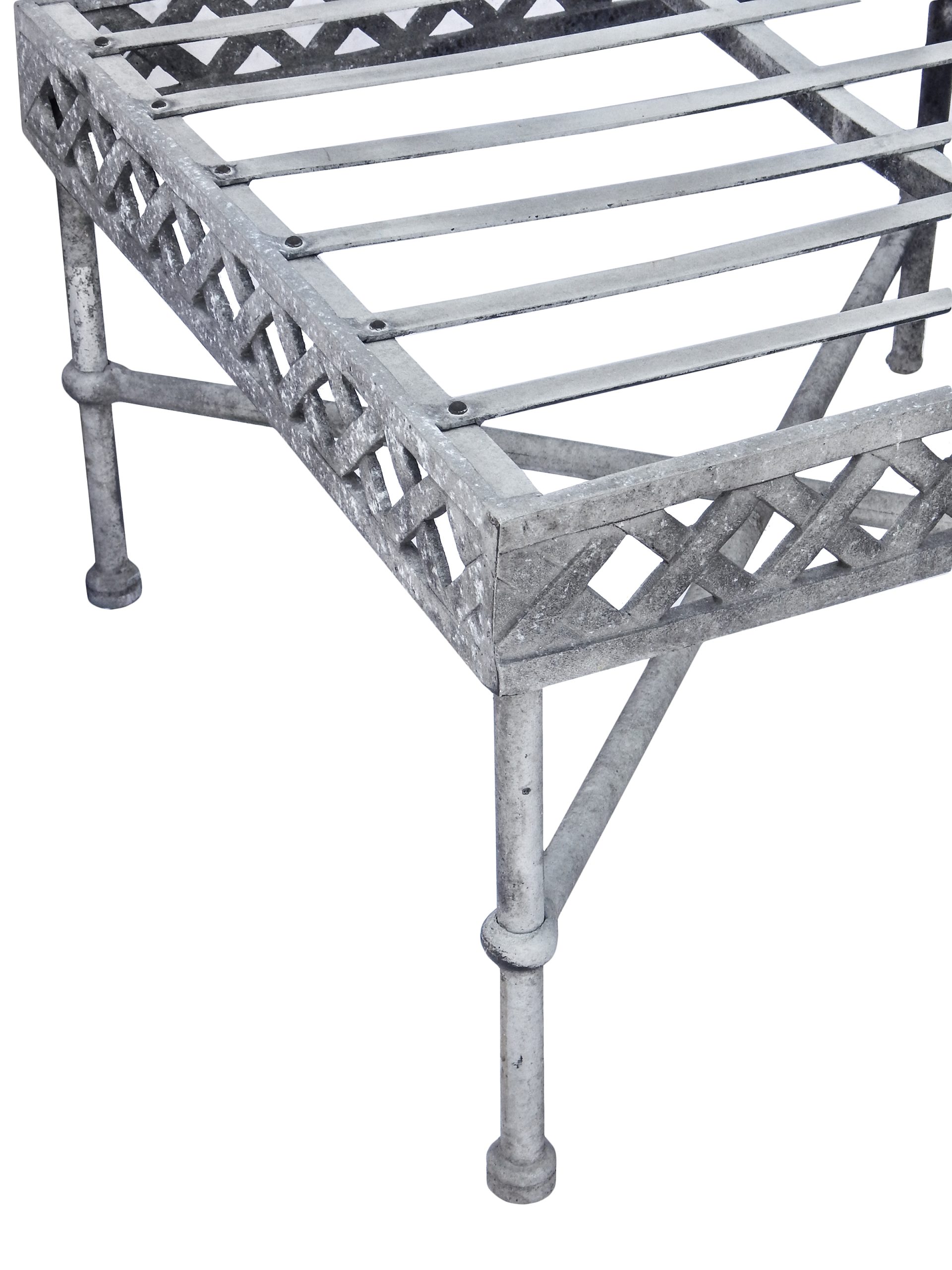 Outdoor Zinc Lattice Chaise Lounge - Image 10