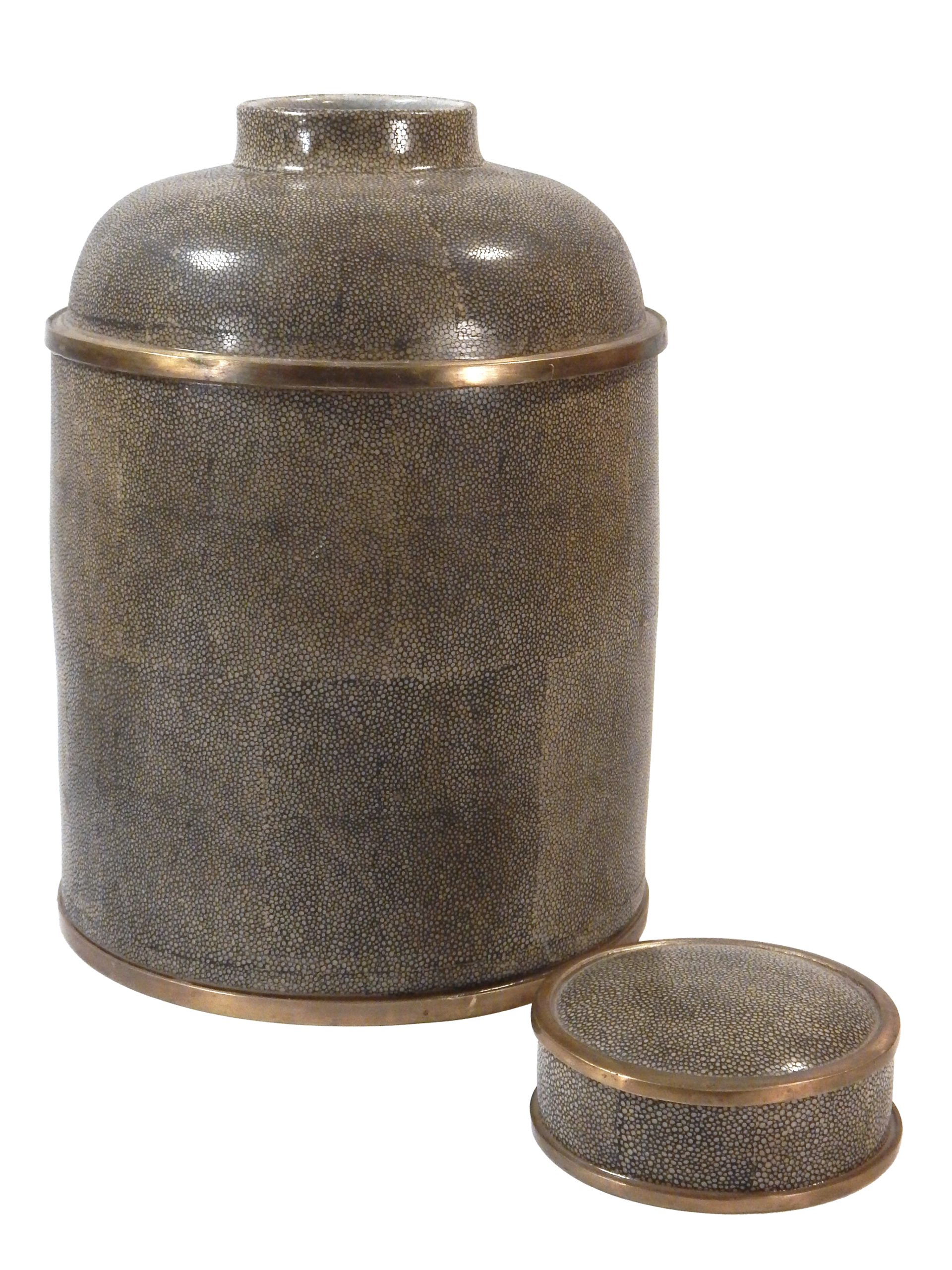 Pair of Vessels with Shagreen Finish - Image 13