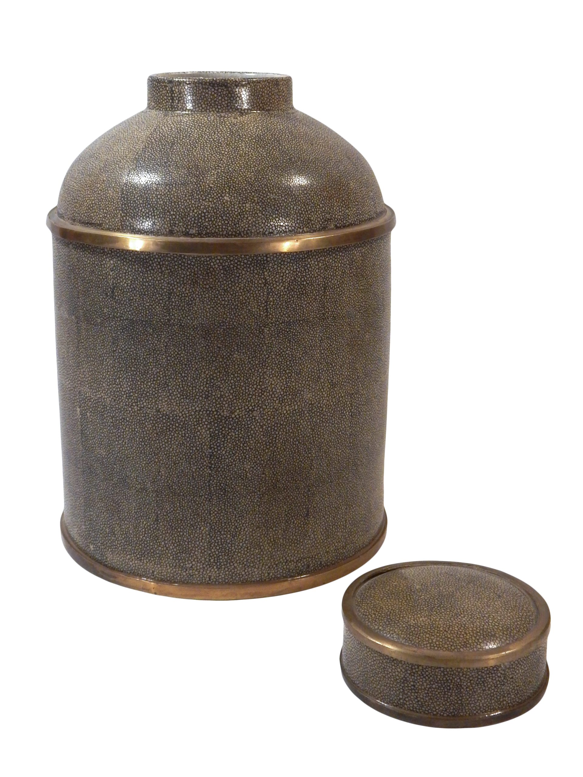 Pair of Vessels with Shagreen Finish - Image 7