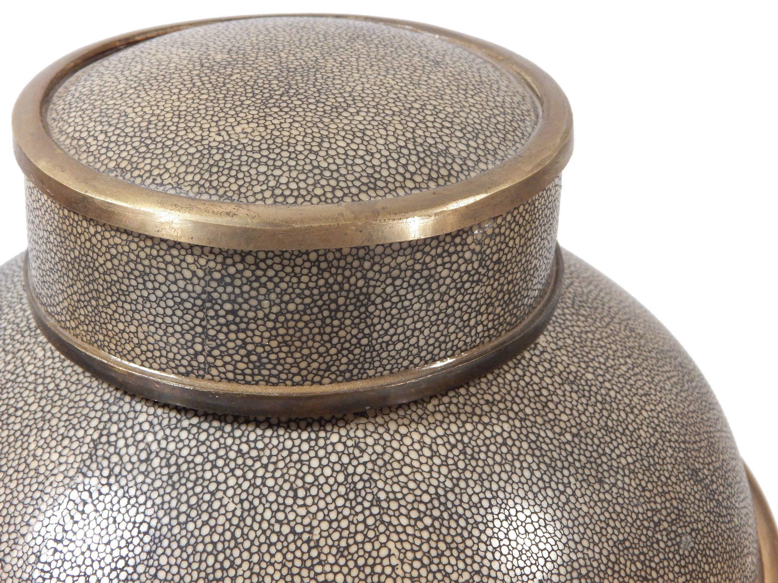 Pair of Vessels with Shagreen Finish - Image 8