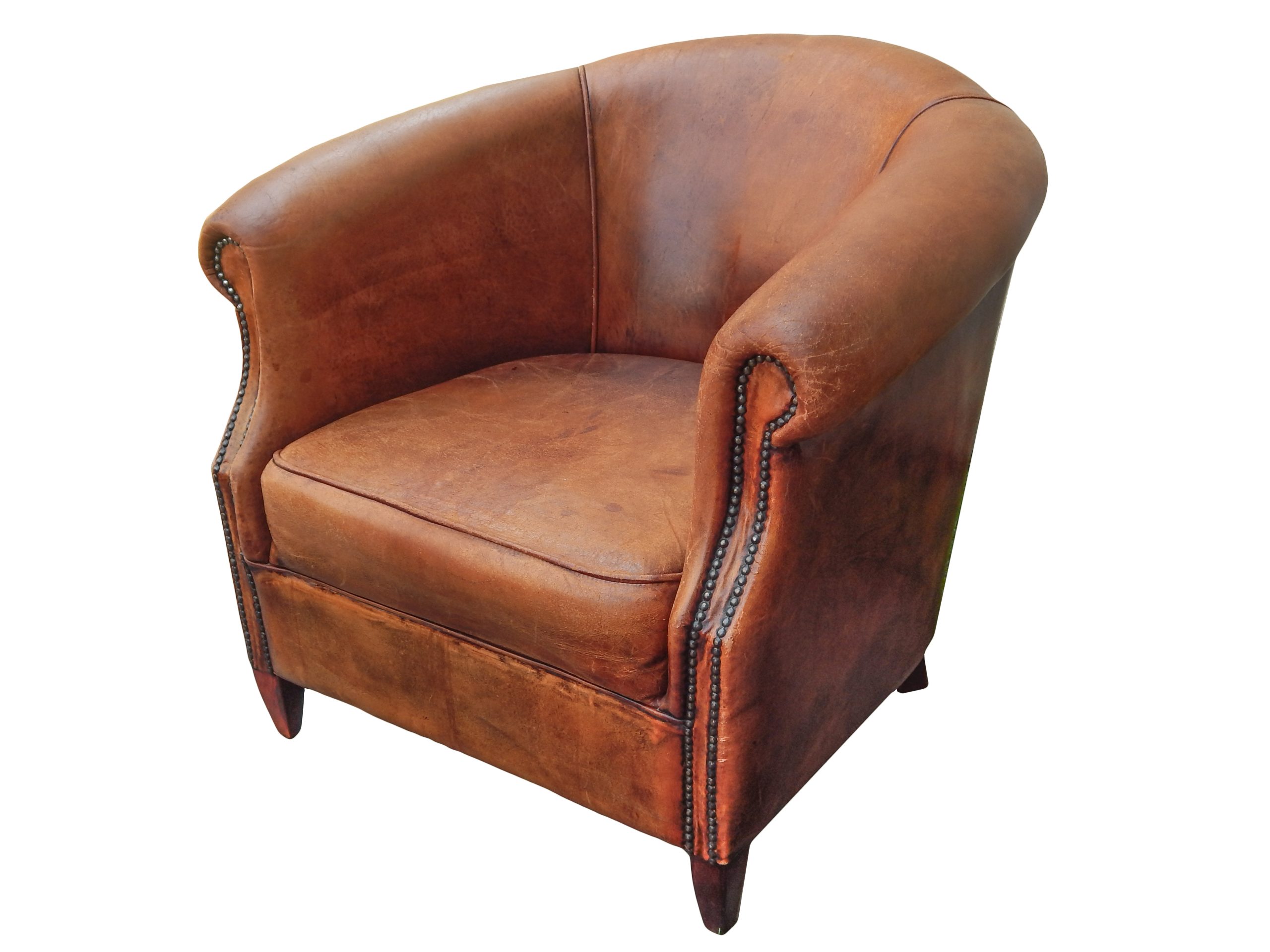 Dutch Leather Club Chair - Image 4