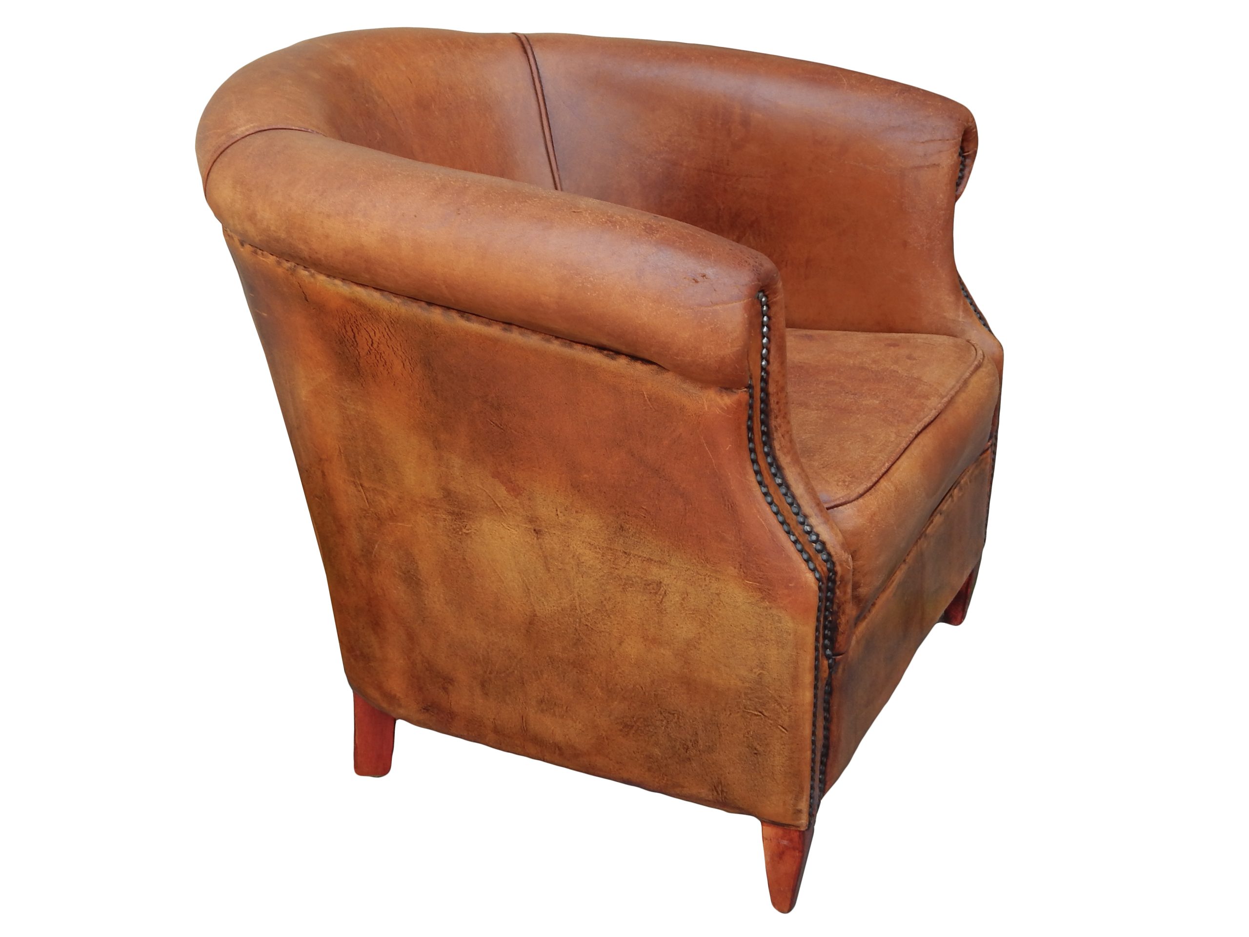 Dutch Leather Club Chair - Image 5