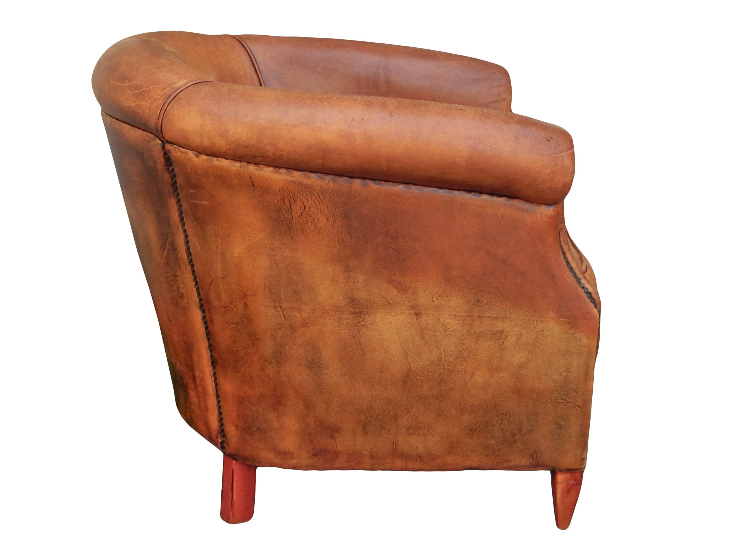 Dutch Leather Club Chair - Image 6