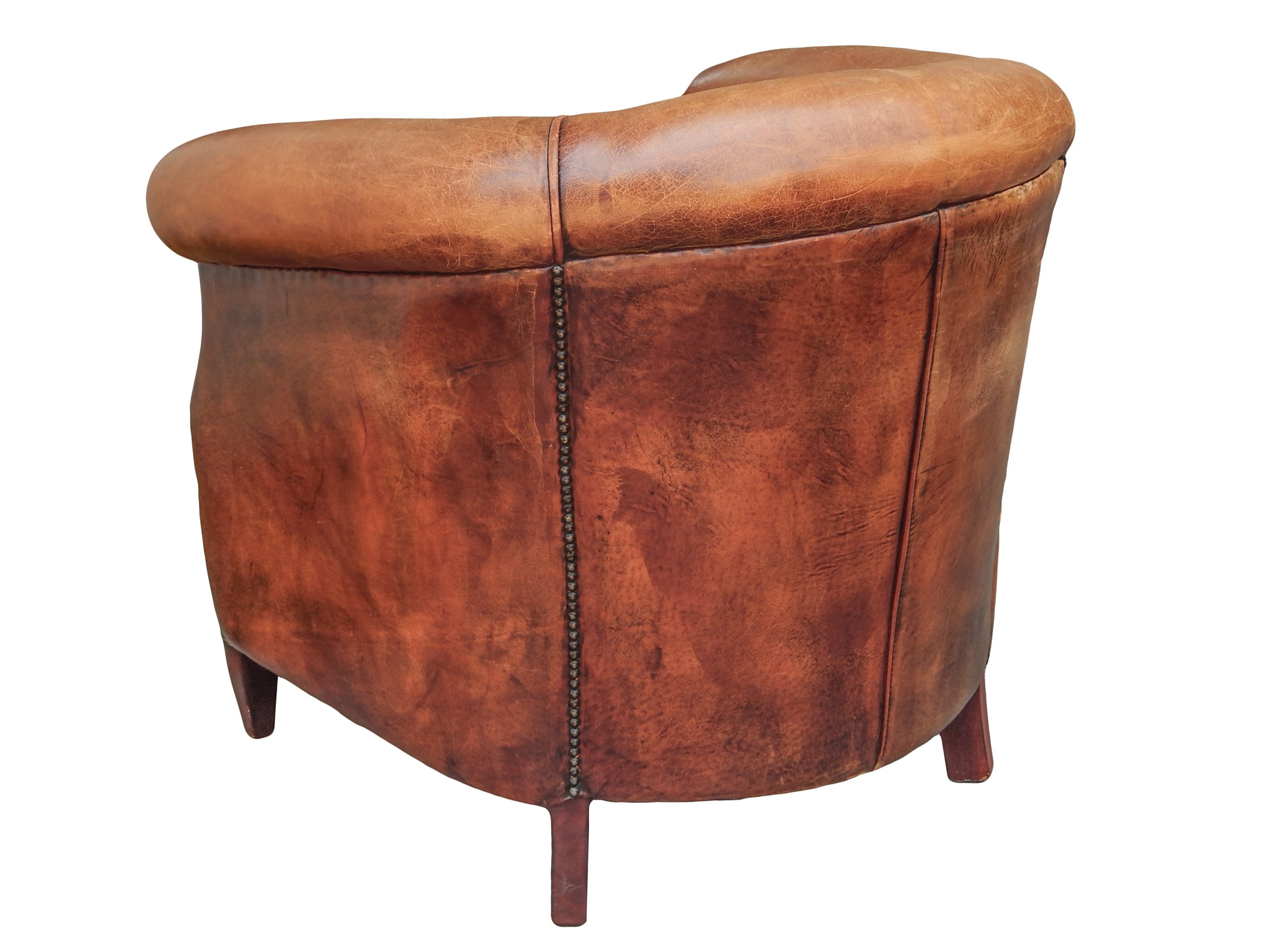 Dutch Leather Club Chair - Image 7