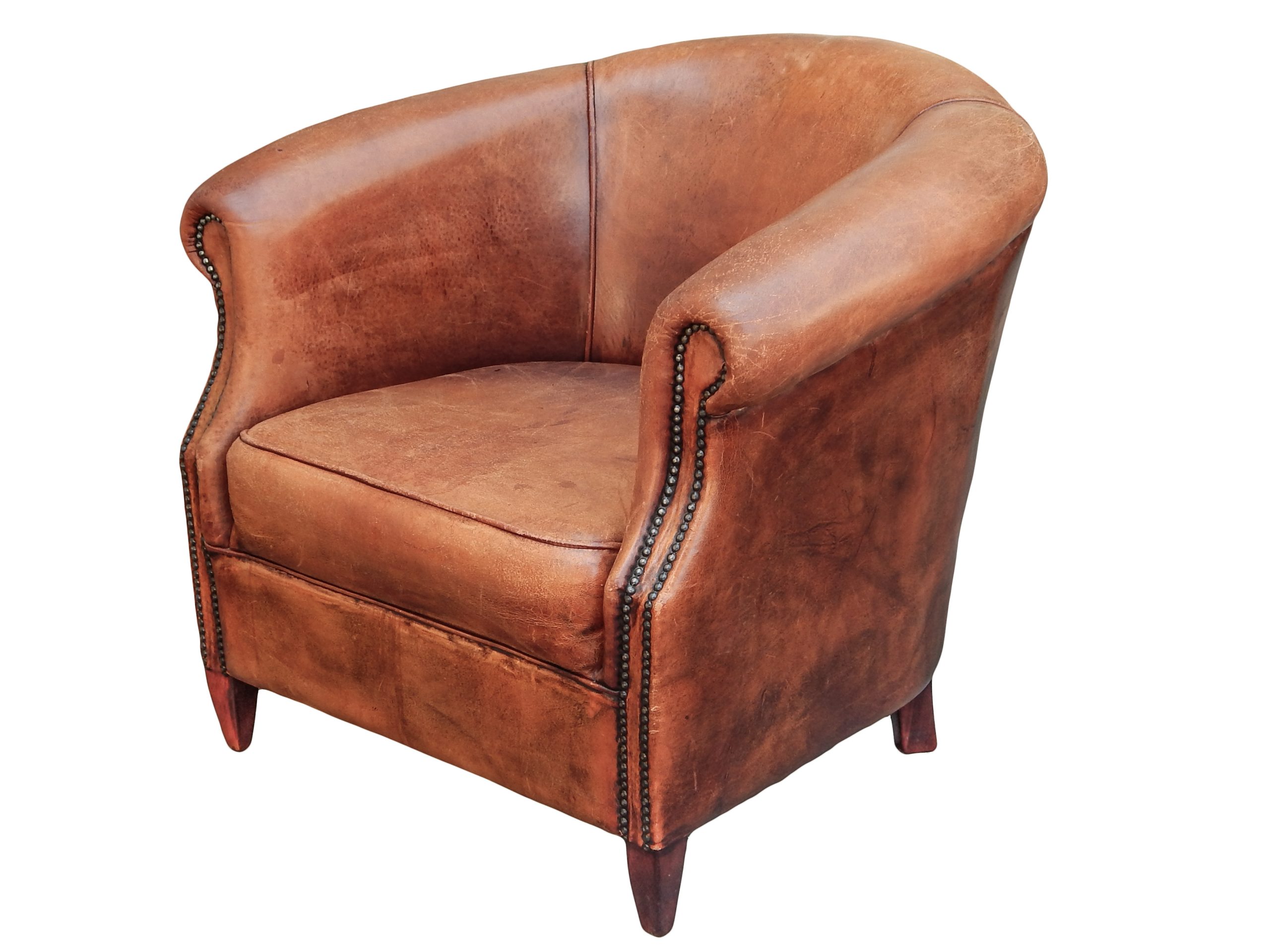 Dutch Leather Club Chair - Image 8