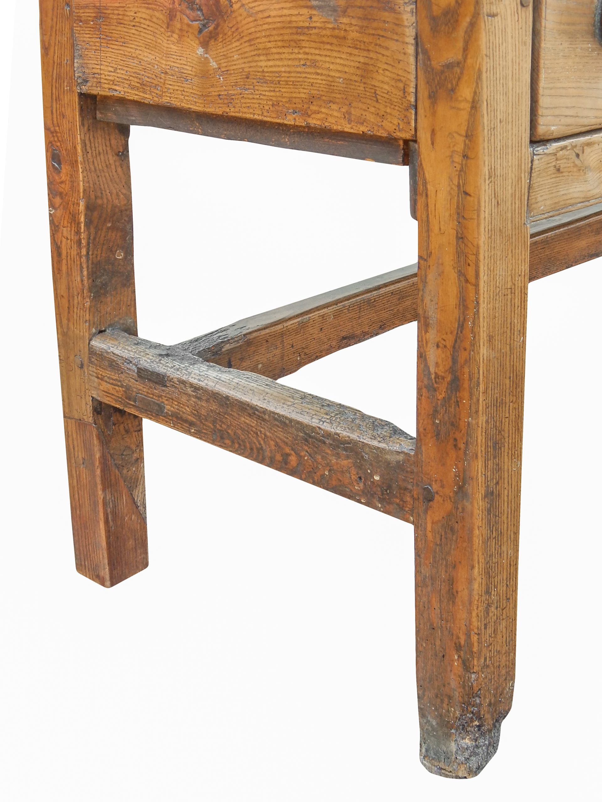 Three Drawer Pine Console Table - Image 10